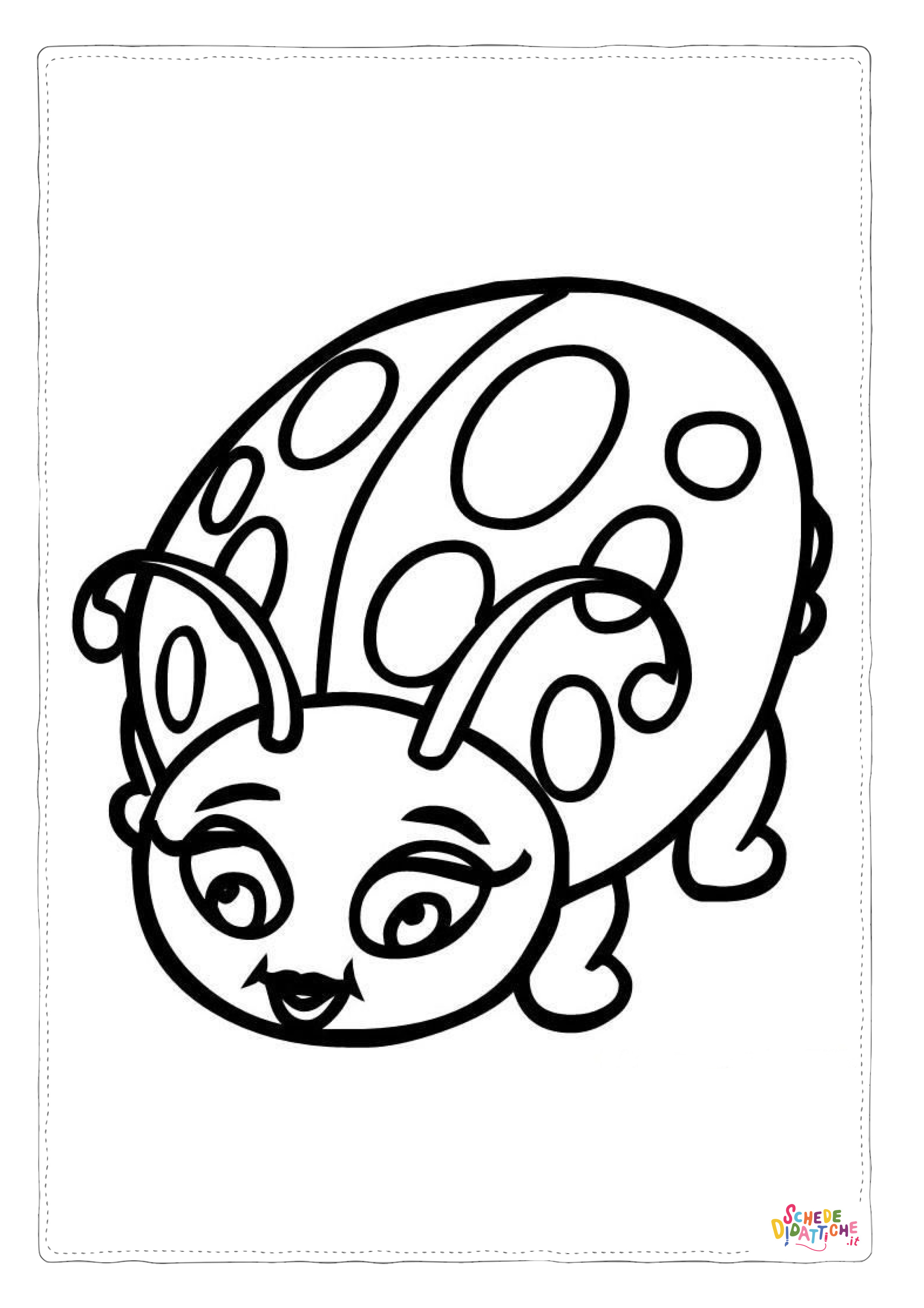 Disegno "Disegno di coccinella da stampare e colorare 49" Disegno di coccinella da stampare e colorare 49