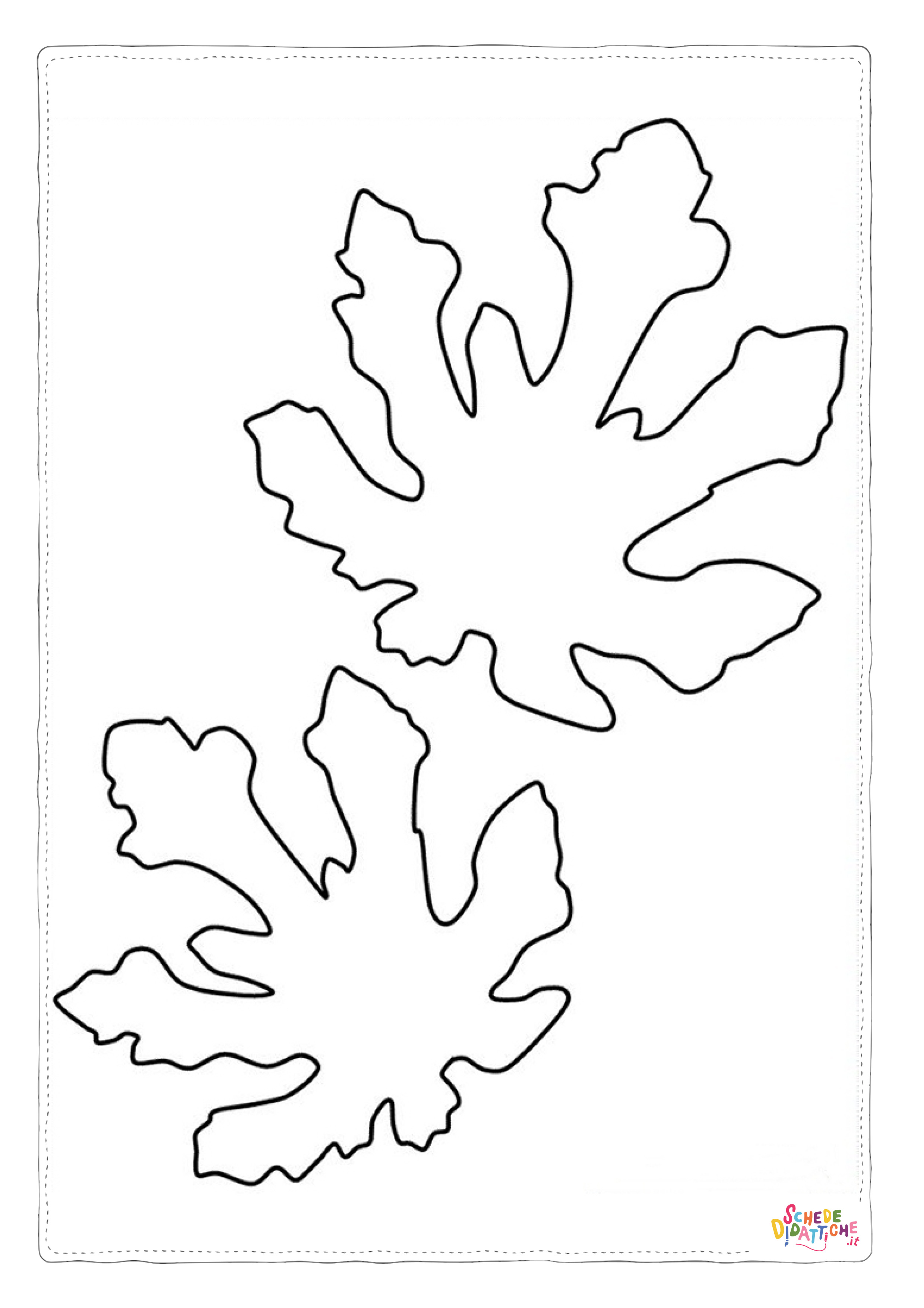 Disegno "Disegno di foglia da stampare e colorare 7" Disegno di foglia da stampare e colorare 7
