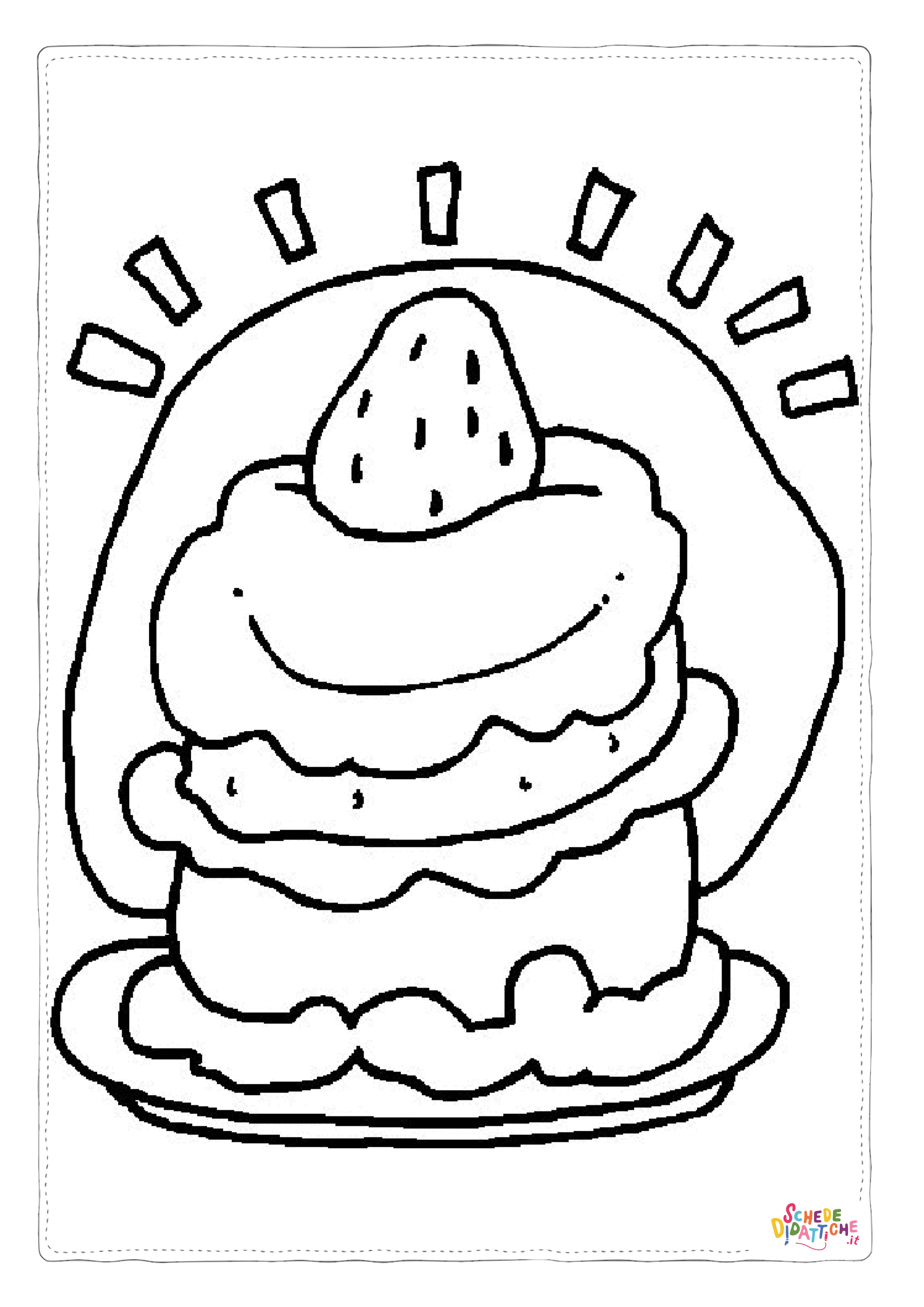 Disegno "Disegno di dolce da stampare e colorare 7" Disegno di dolce da stampare e colorare 7