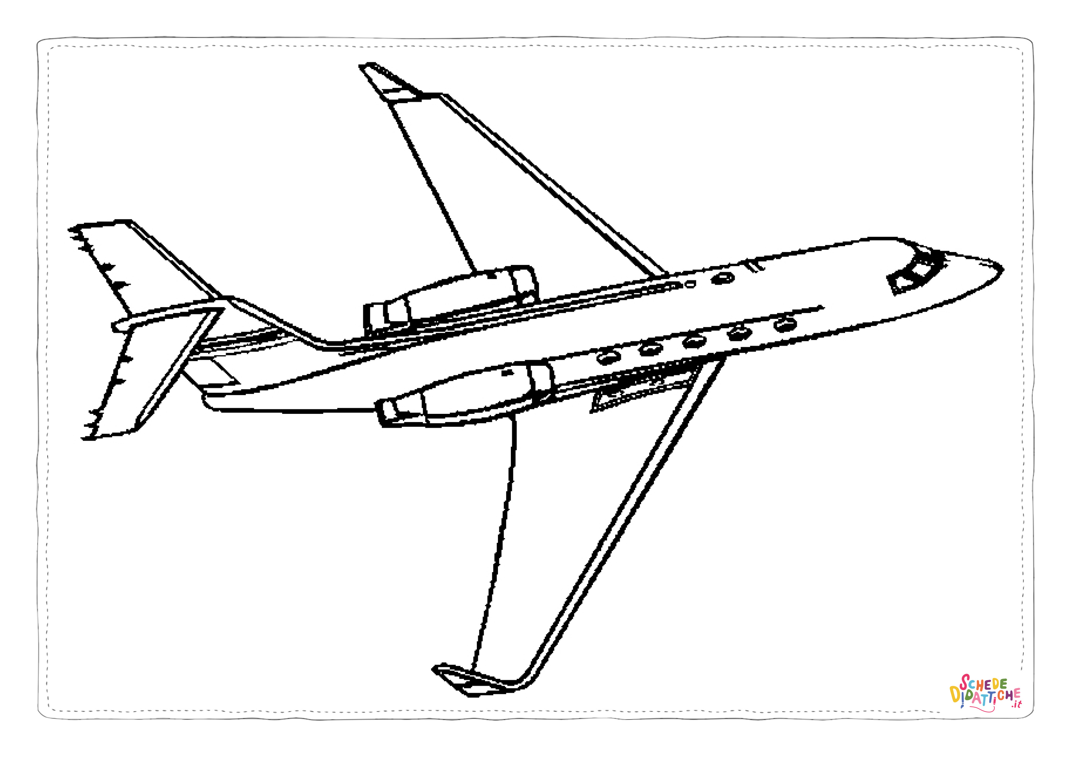 Disegno "Disegno di aereo da stampare e colorare 27" Disegno di aereo da stampare e colorare 27