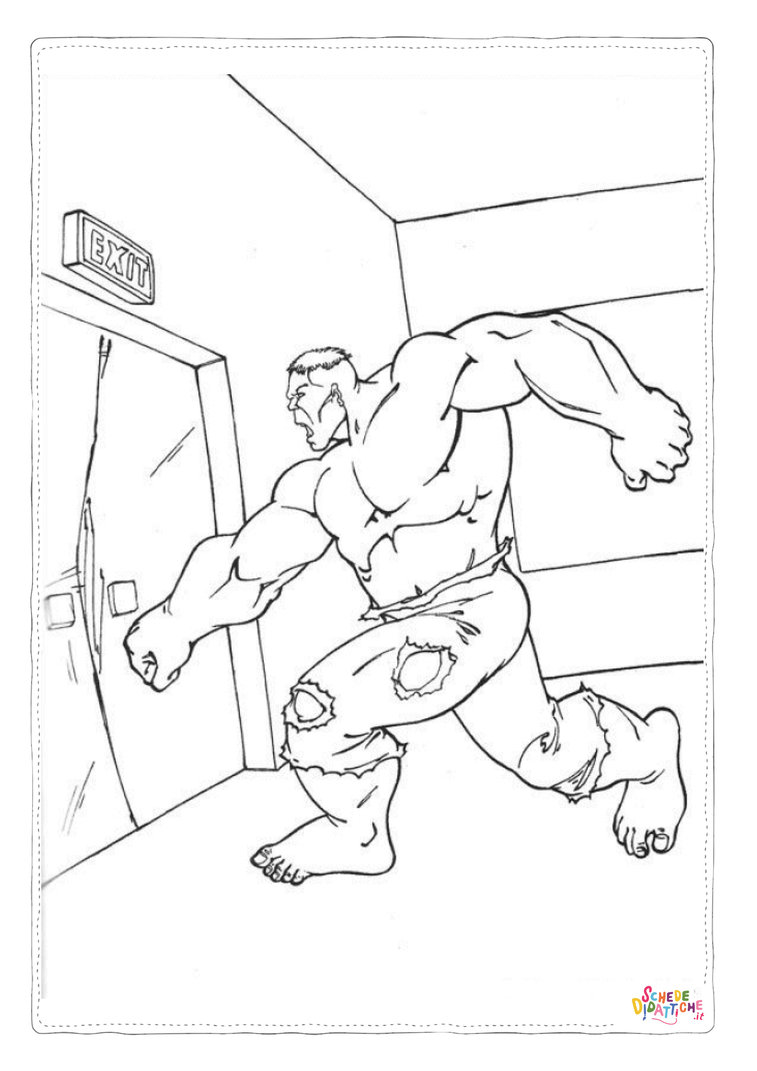 Disegno "Disegno di Hulk da stampare e colorare 69" Disegno di Hulk da stampare e colorare 69