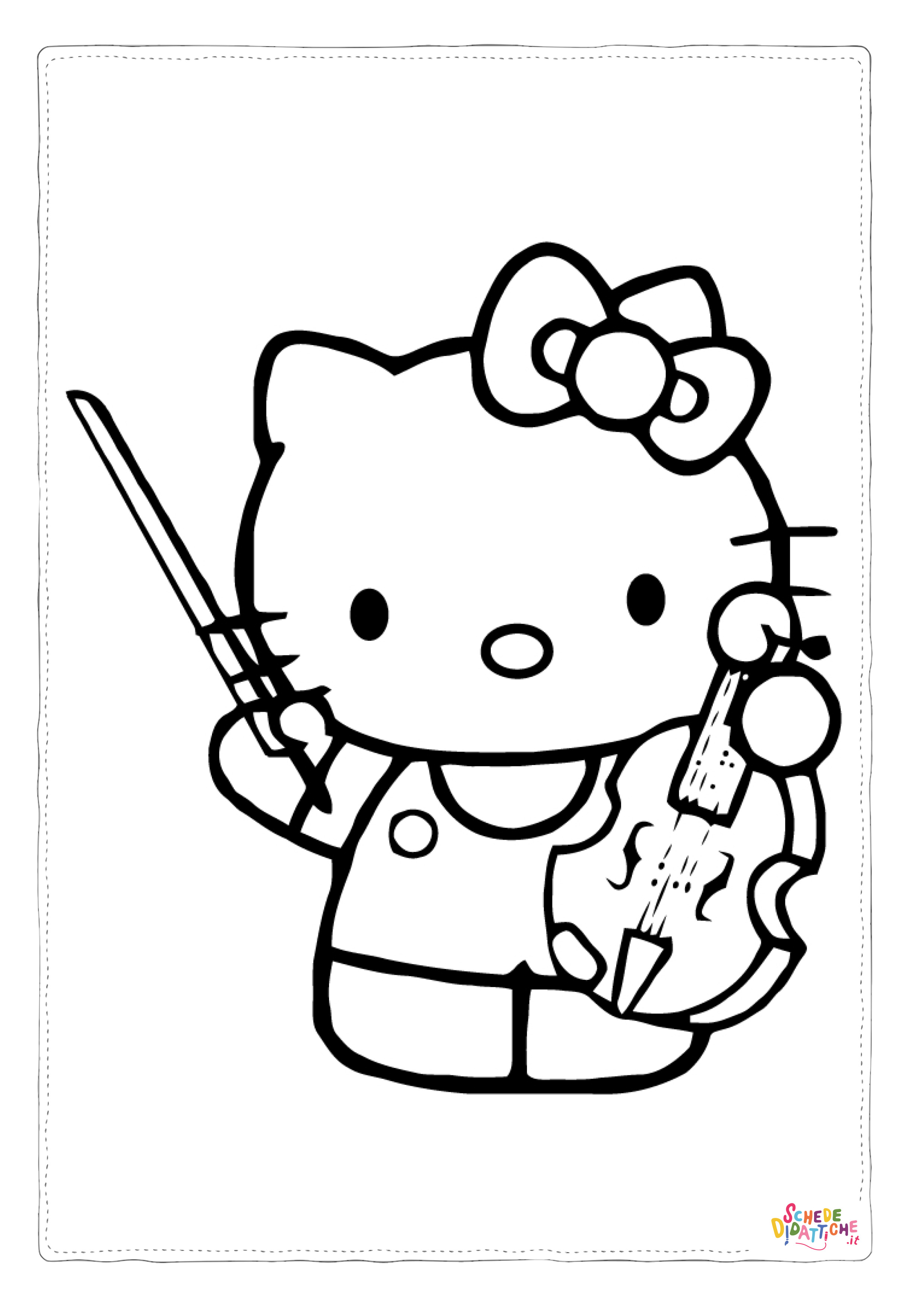 Disegno "Disegno di Hello Kitty da stampare e colorare 115" Disegno di Hello Kitty da stampare e colorare 115