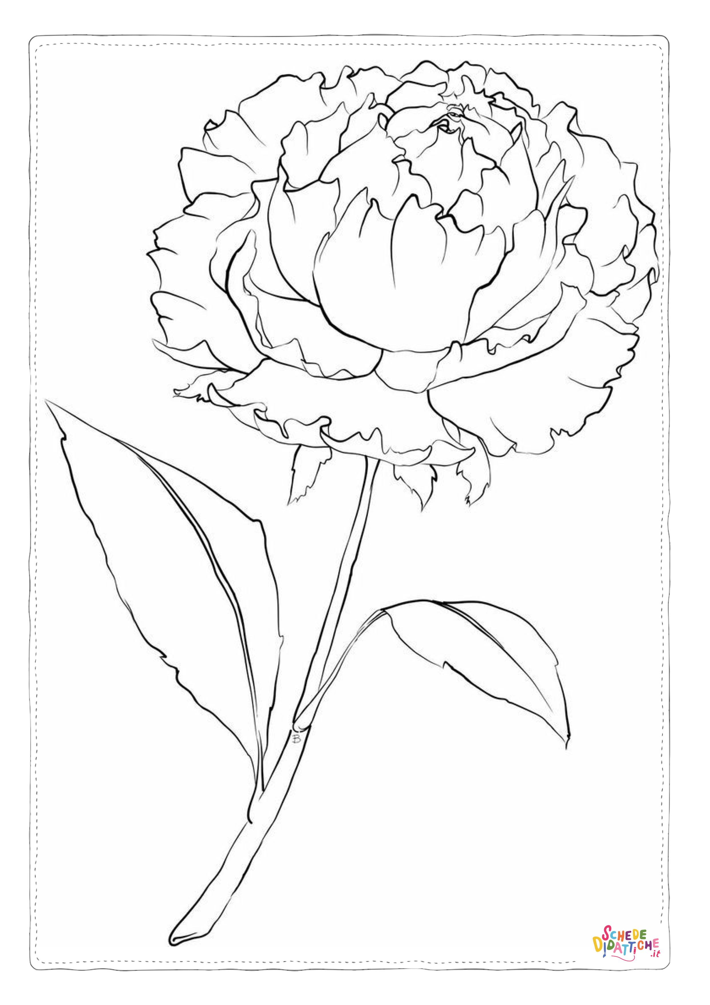 Disegno "Disegno di fiore da stampare e colorare 112" Disegno di fiore da stampare e colorare 112