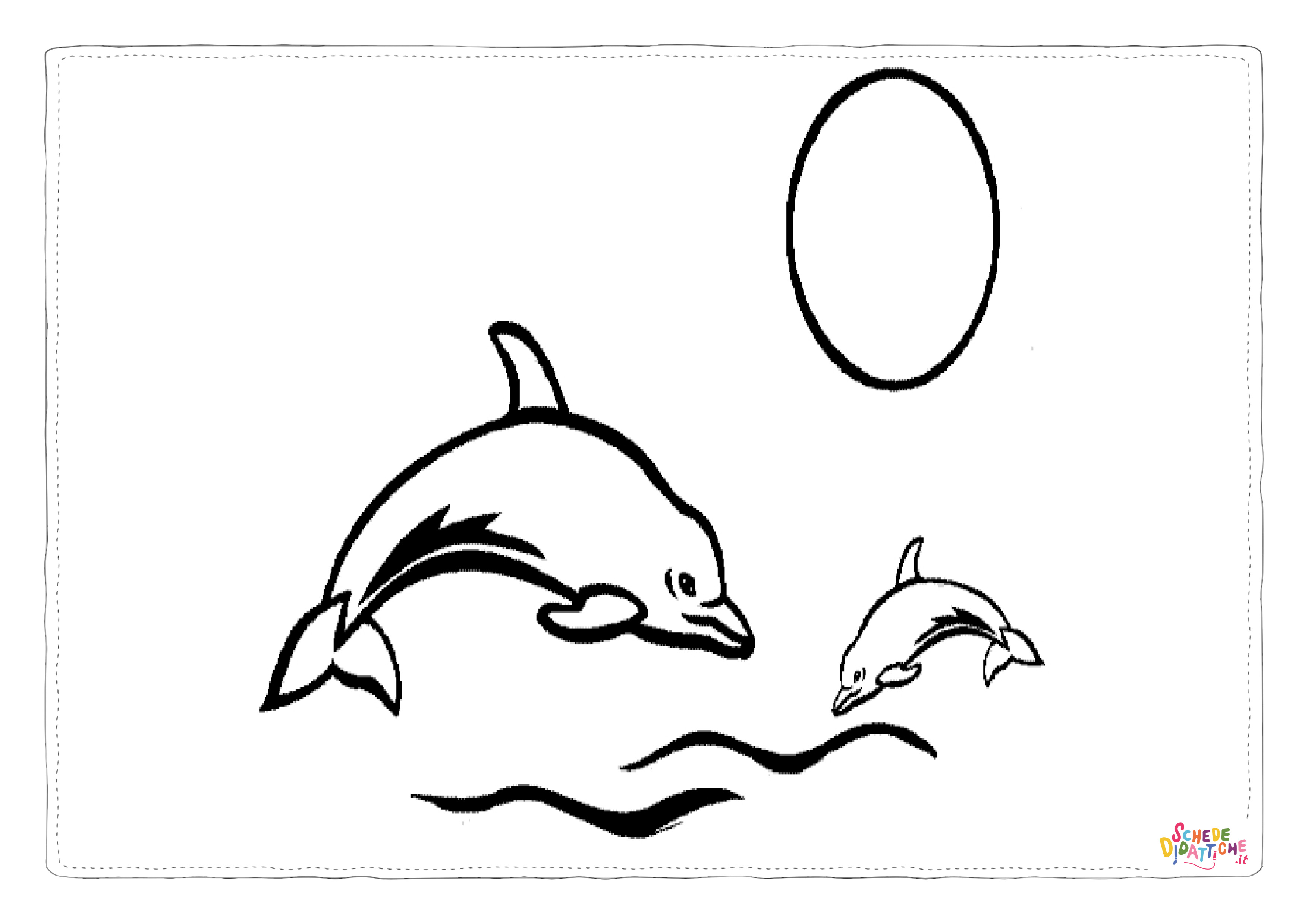 Disegno "Disegno di delfino da stampare e colorare 22" Disegno di delfino da stampare e colorare 22