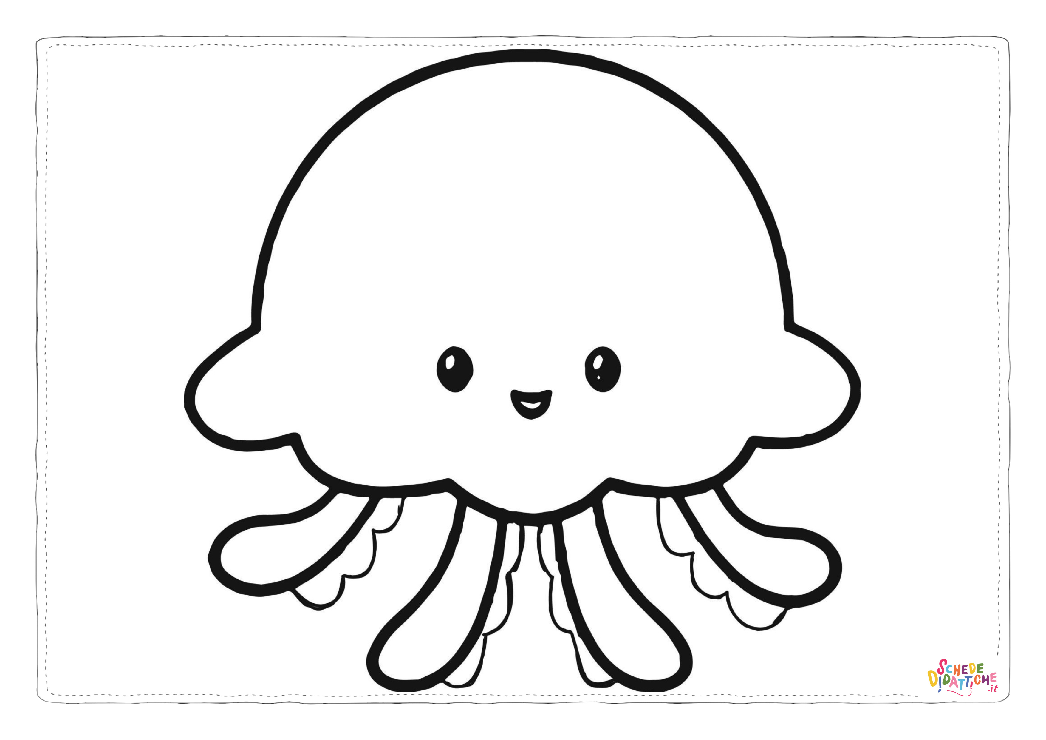 Disegno di medusa da stampare e colorare 12