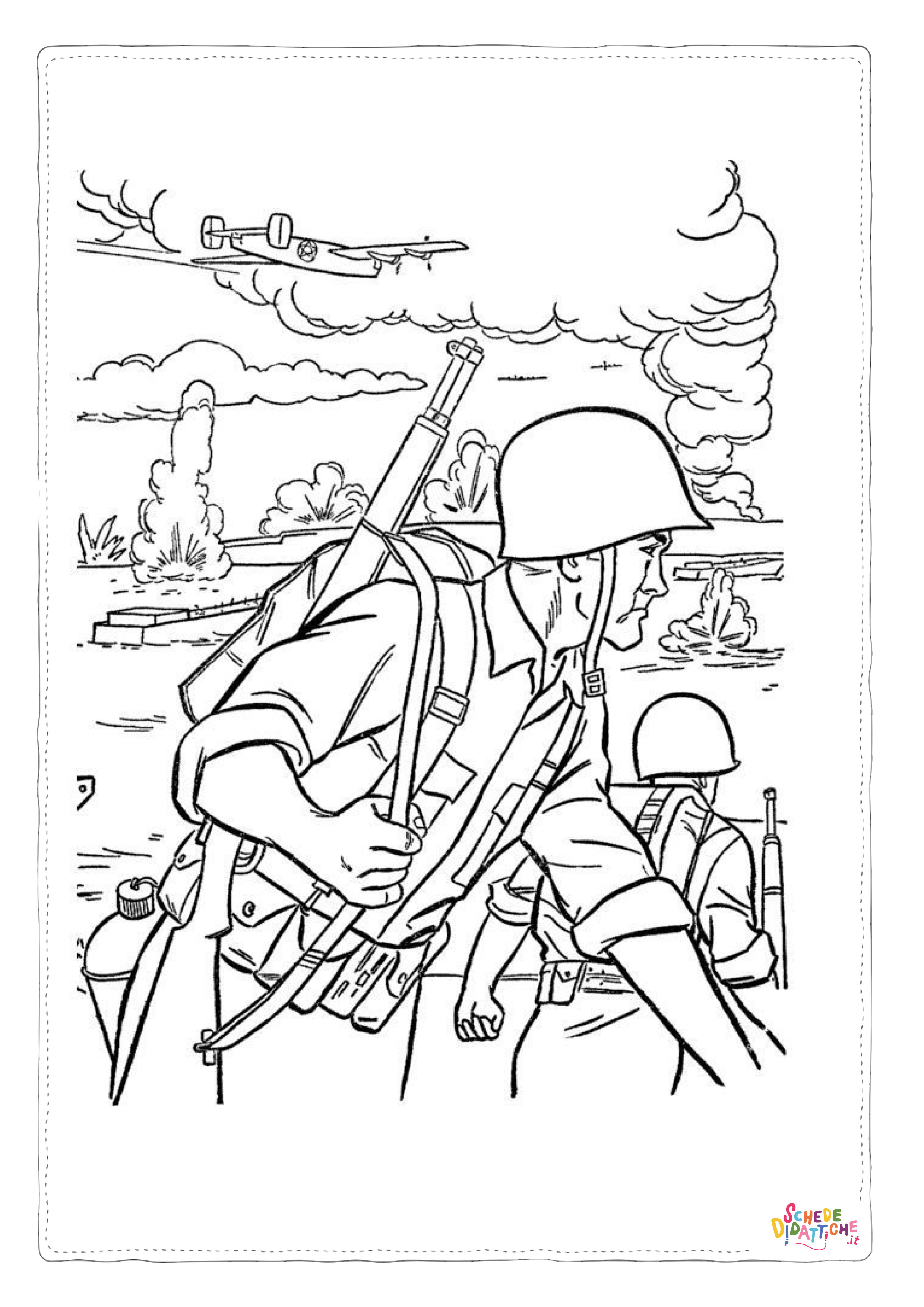 Disegno "Disegno di soldato da stampare e colorare 61" Disegno di soldato da stampare e colorare 61