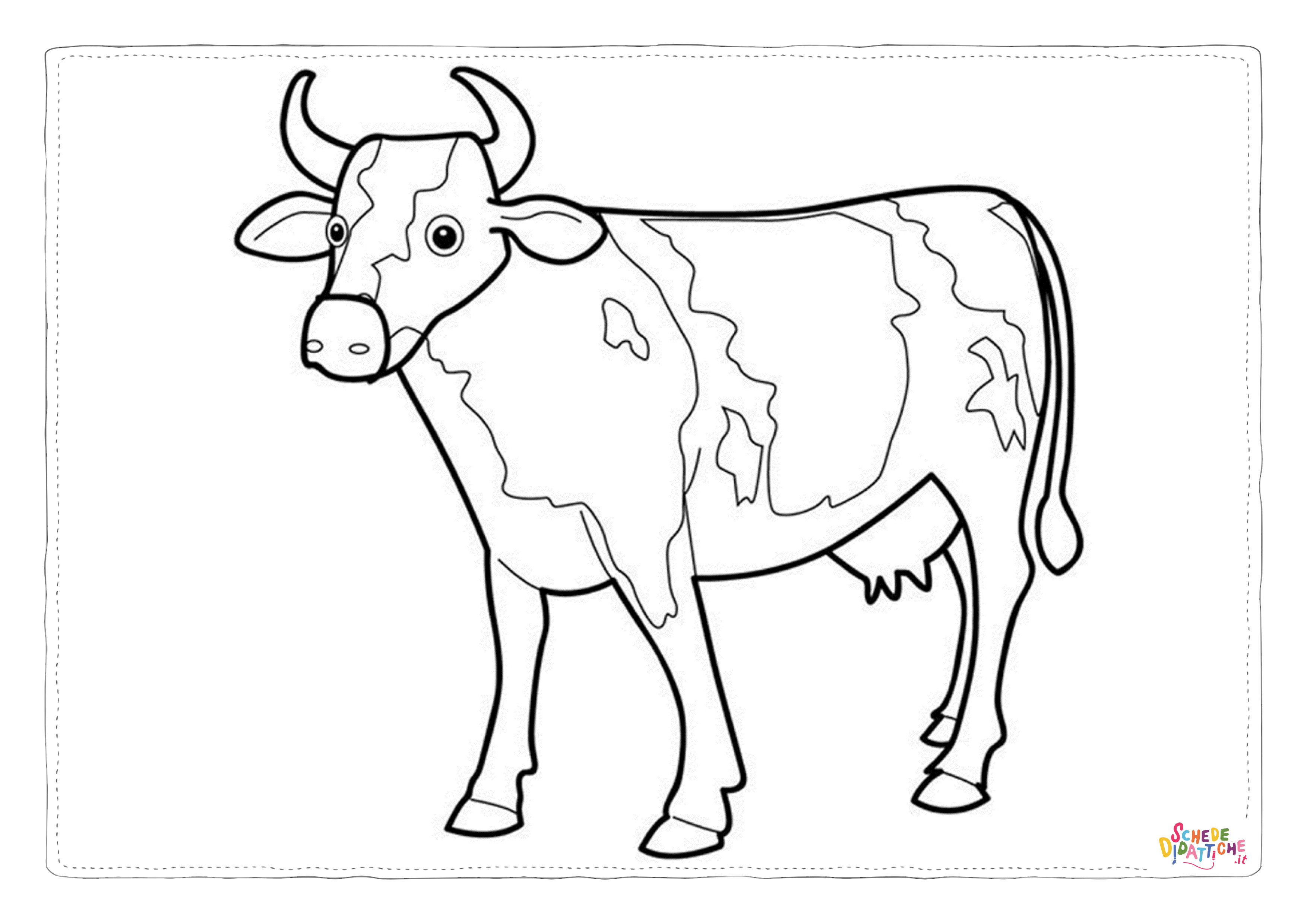 Disegno "Disegno di mucca da stampare e colorare 94" Disegno di mucca da stampare e colorare 94