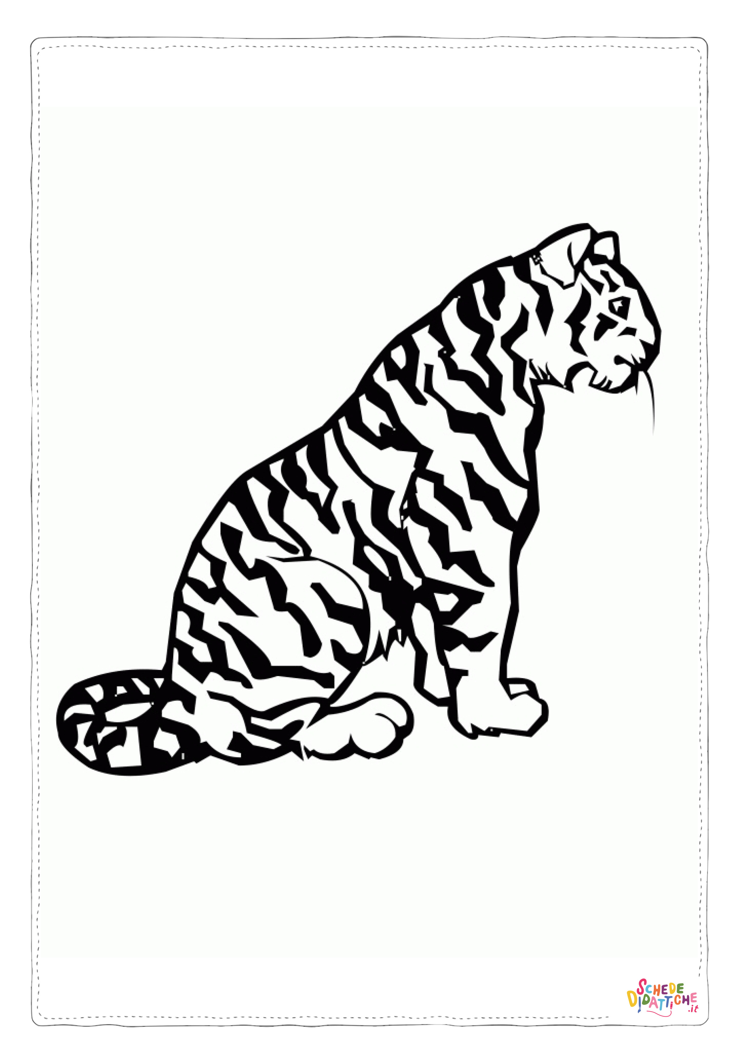 Disegno "Disegno di tigre da stampare e colorare 26" Disegno di tigre da stampare e colorare 26