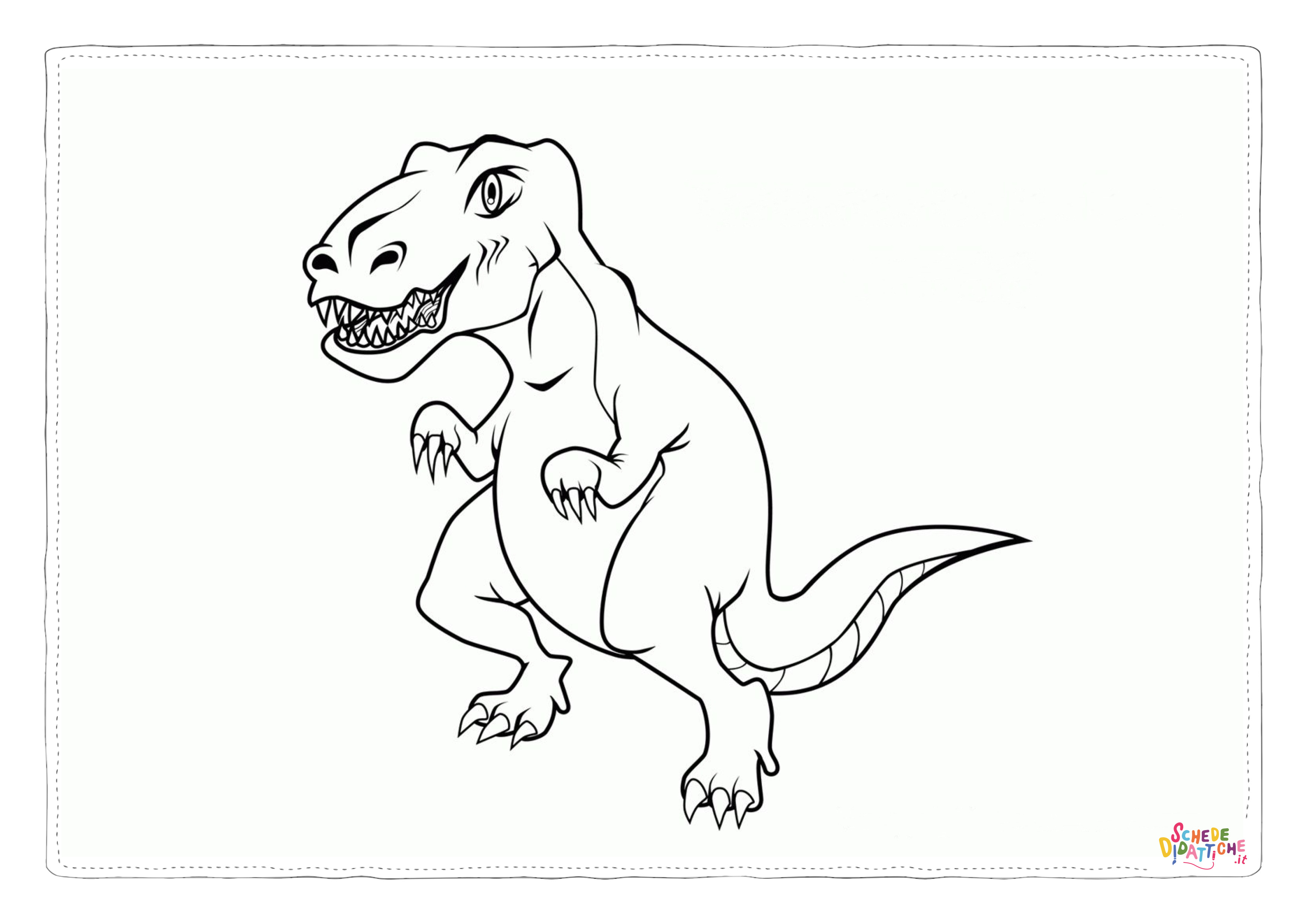 Disegno di Tirannosauro da stampare e colorare 86
