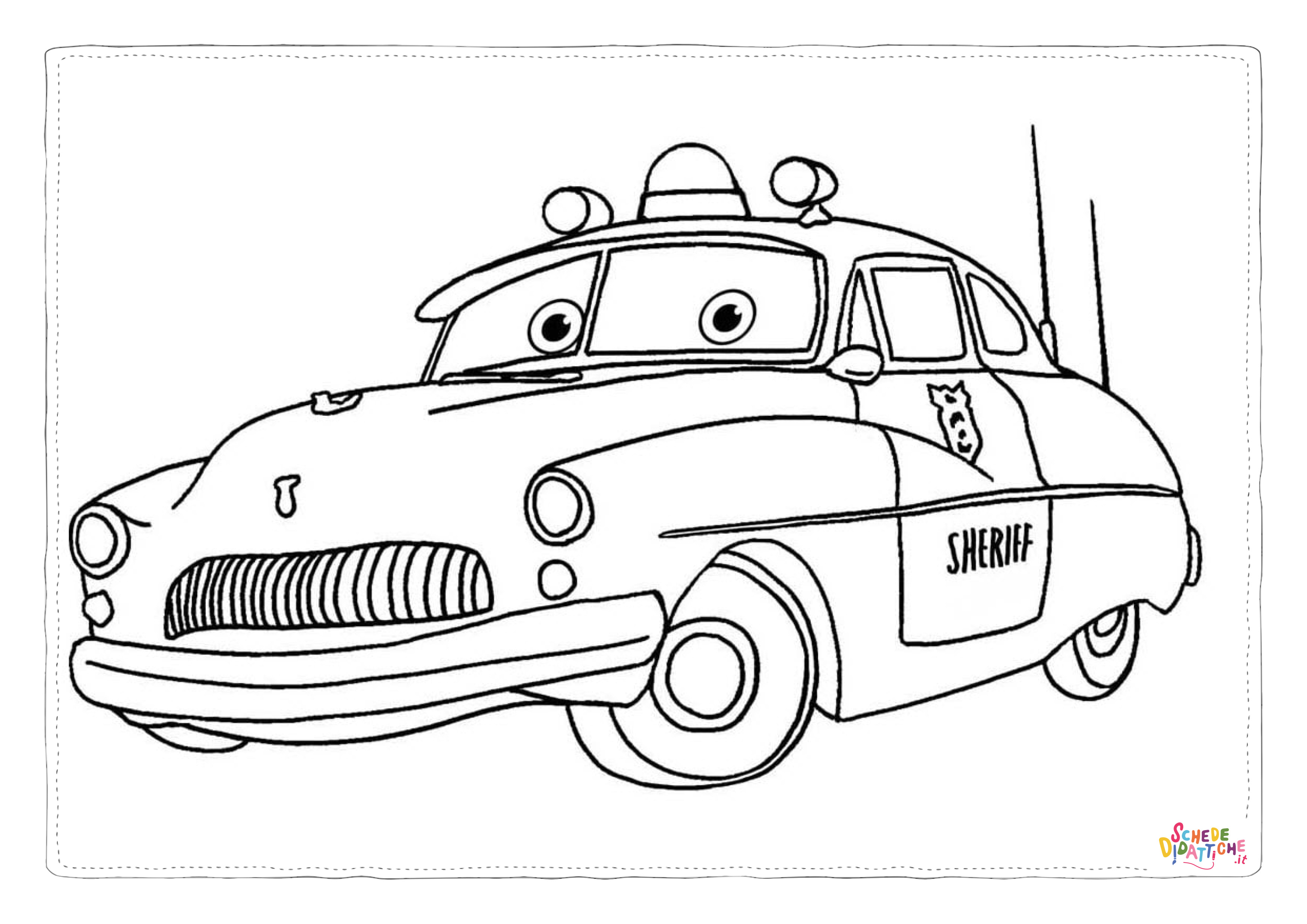 Disegno "Disegno di auto della polizia da stampare e colorare 17" Disegno di auto della polizia da stampare e colorare 17
