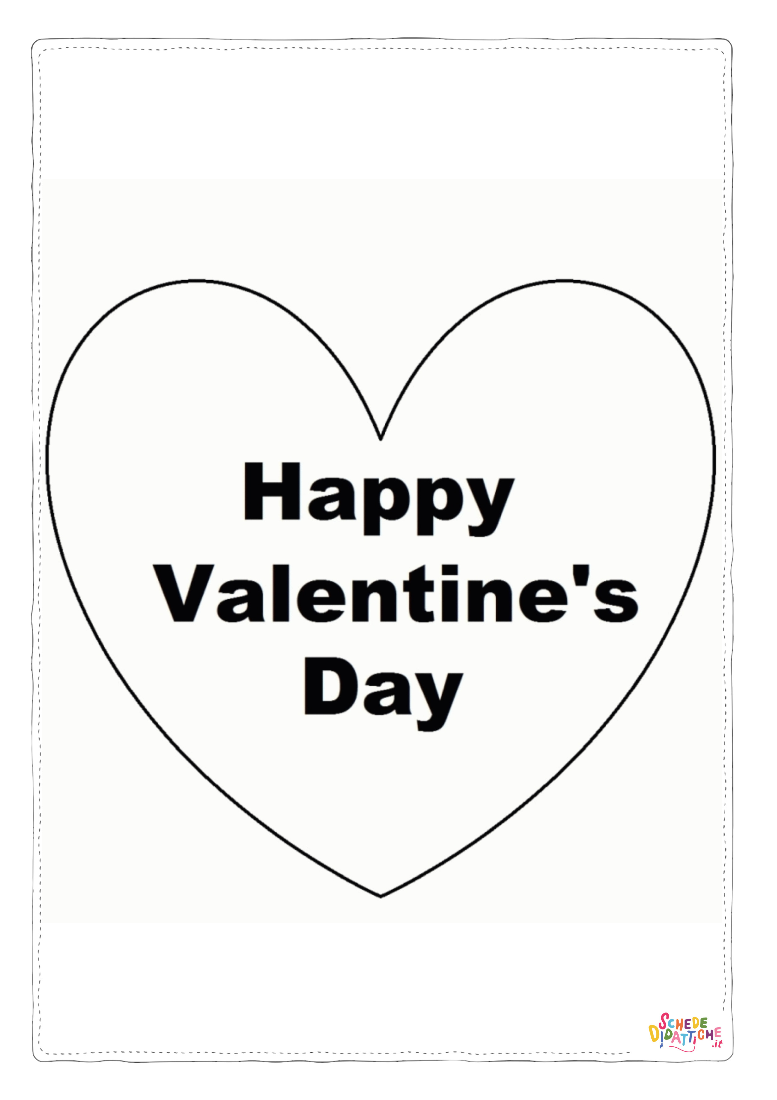 Disegno "Disegno di San Valentino da stampare e colorare 25" Disegno di San Valentino da stampare e colorare 25