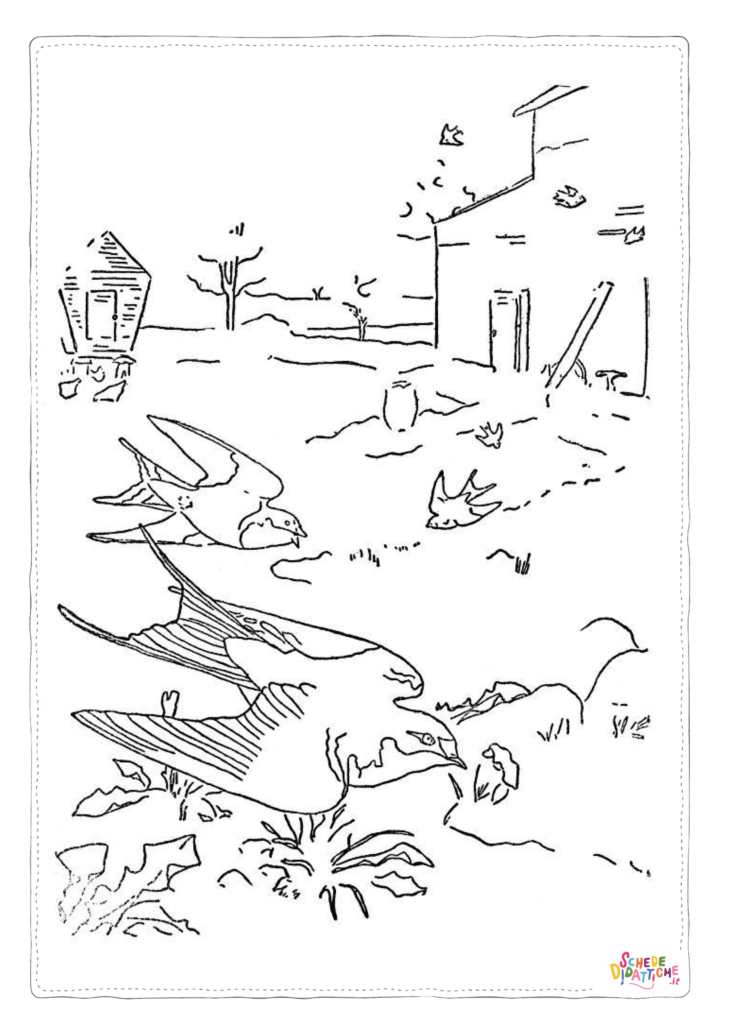Disegno "Disegno di rondine da stampare e colorare 3" Disegno di rondine da stampare e colorare 3