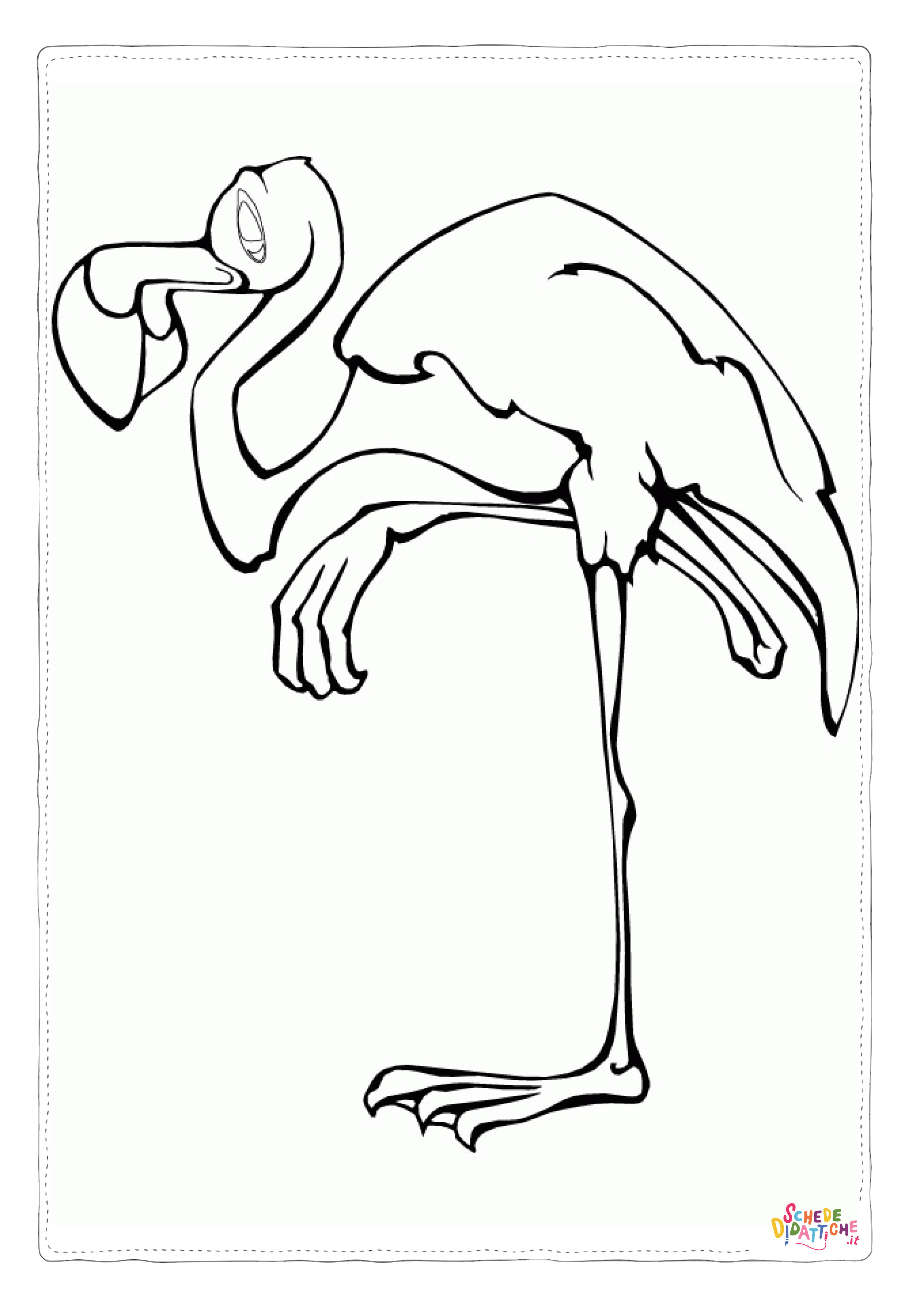 Disegno "Disegno di fenicottero da stampare e colorare 33" Disegno di fenicottero da stampare e colorare 33
