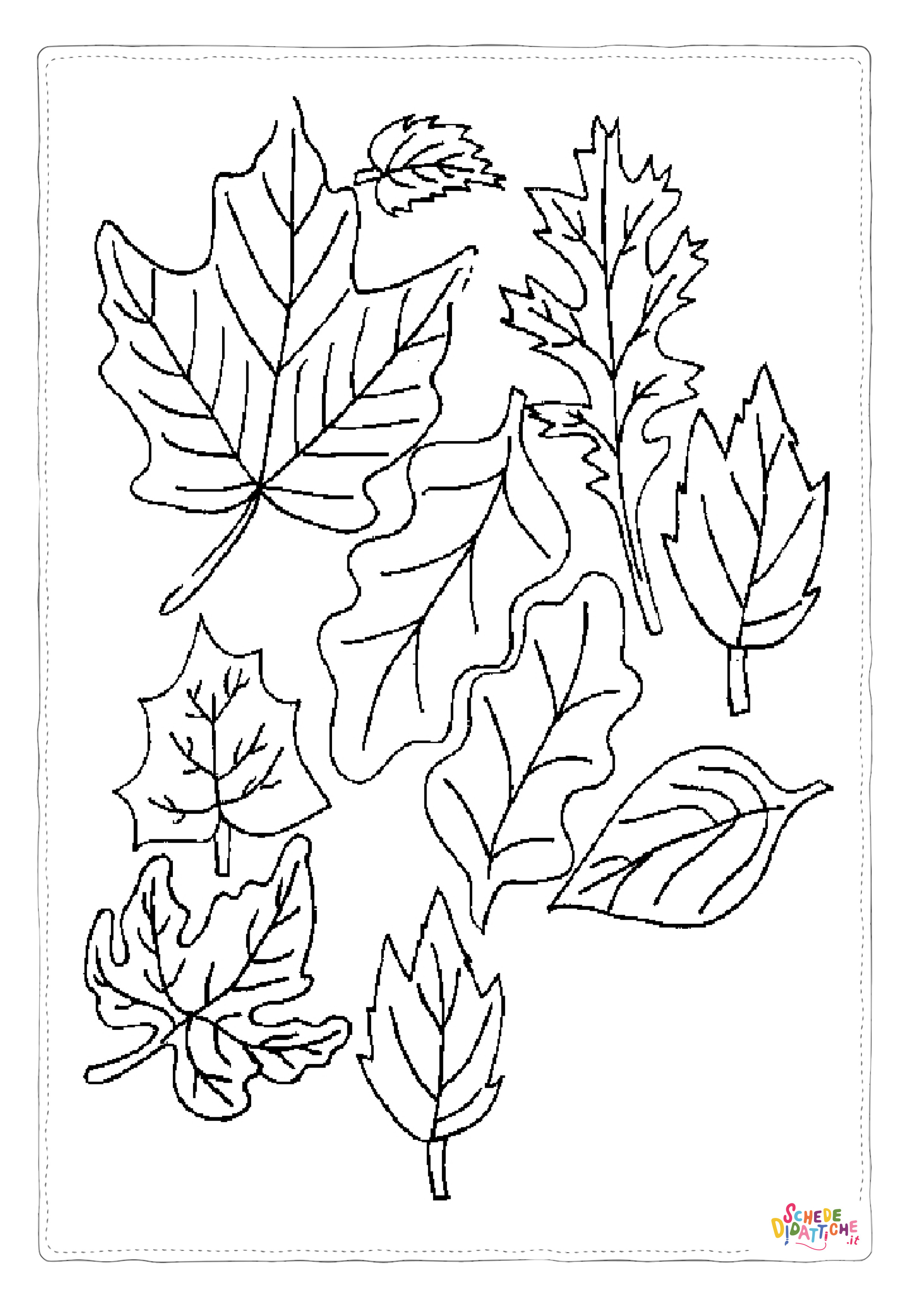 Disegno "Disegno di foglia da stampare e colorare 115" Disegno di foglia da stampare e colorare 115