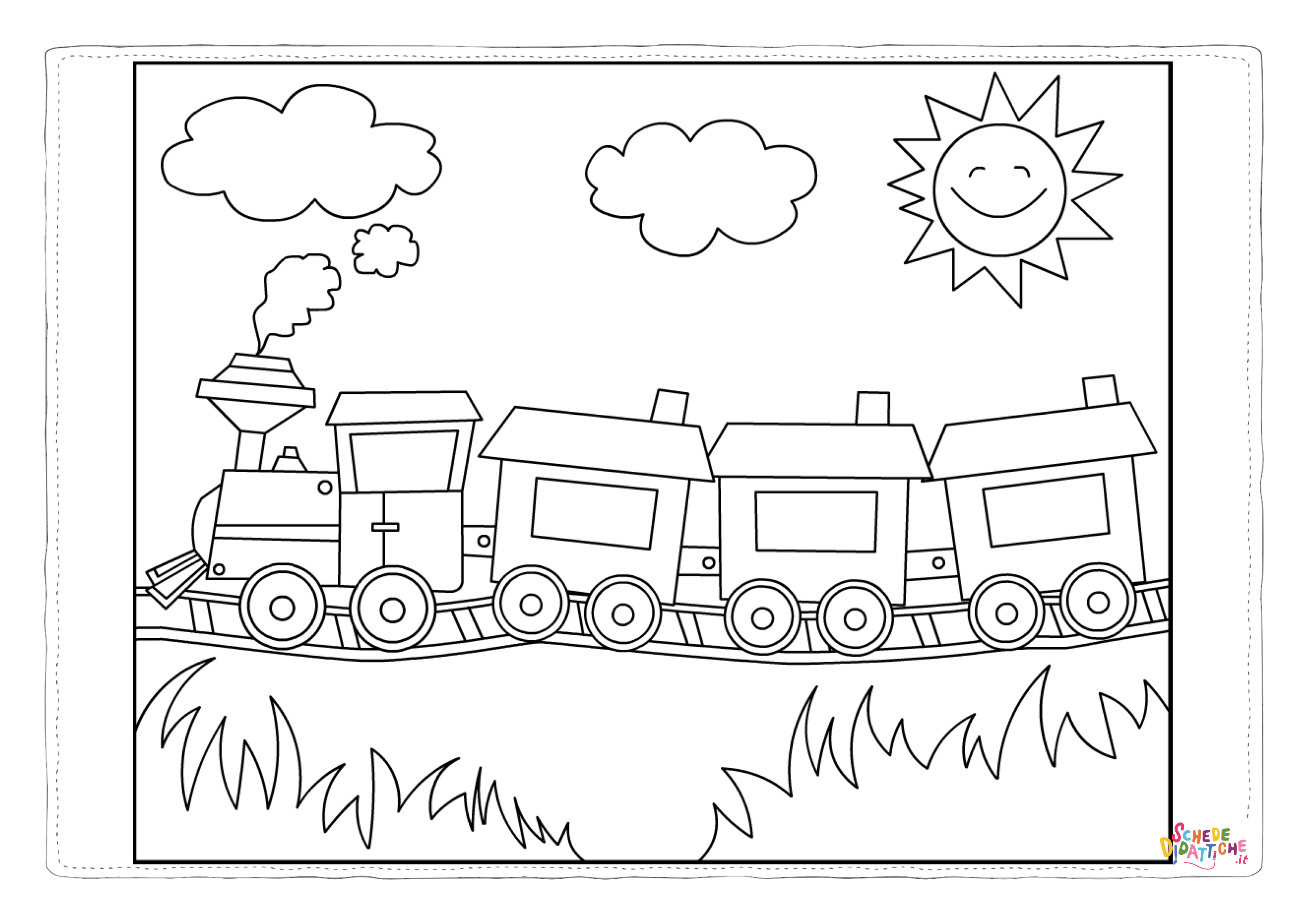 Disegno "Disegno di treno da stampare e colorare 106" Disegno di treno da stampare e colorare 106