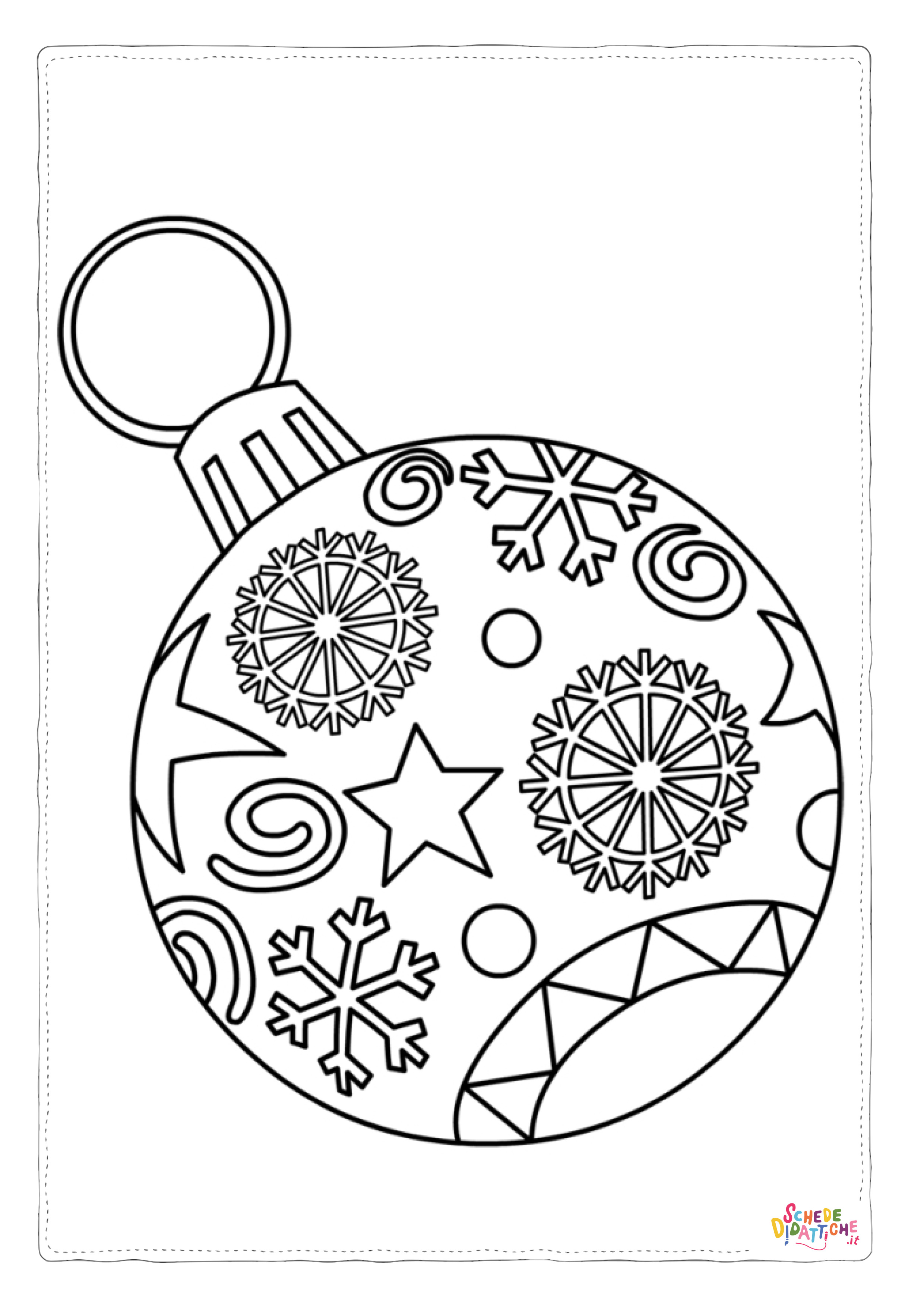 Disegno "Disegno di palla di Natale da stampare e colorare 28" Disegno di palla di Natale da stampare e colorare 28