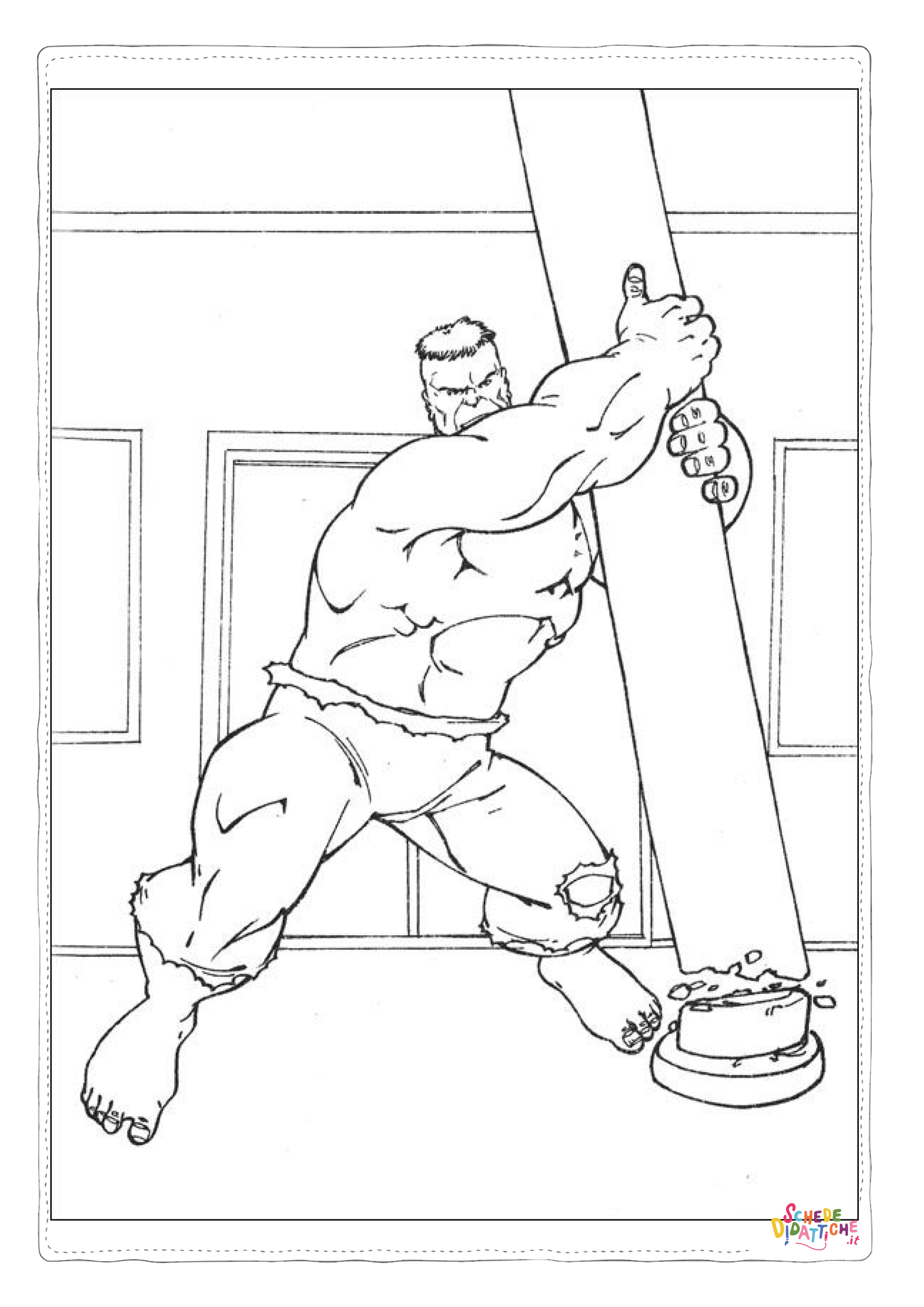 Disegno "Disegno di Hulk da stampare e colorare 44" Disegno di Hulk da stampare e colorare 44