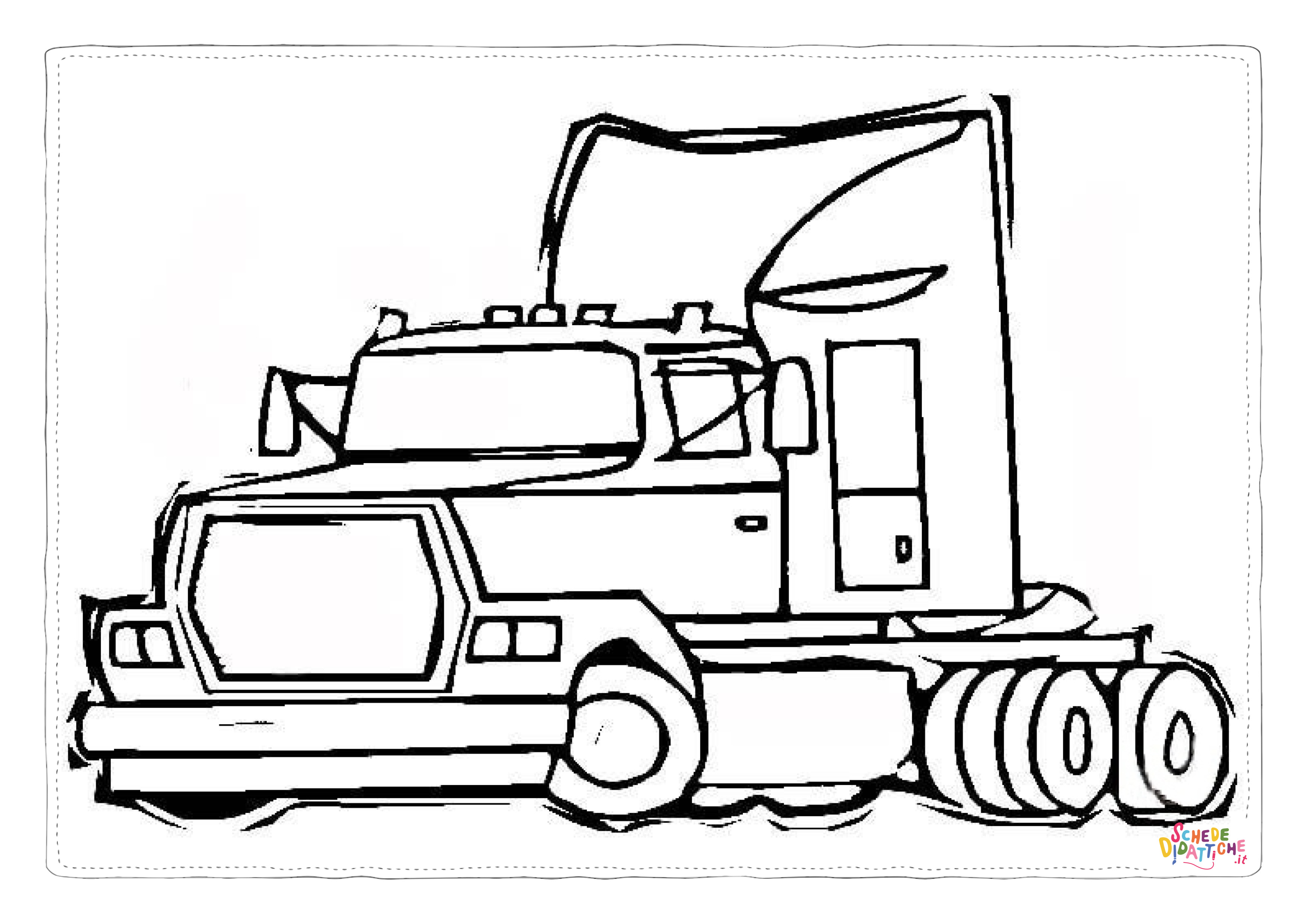 Disegno di mezzo da lavoro da stampare e colorare