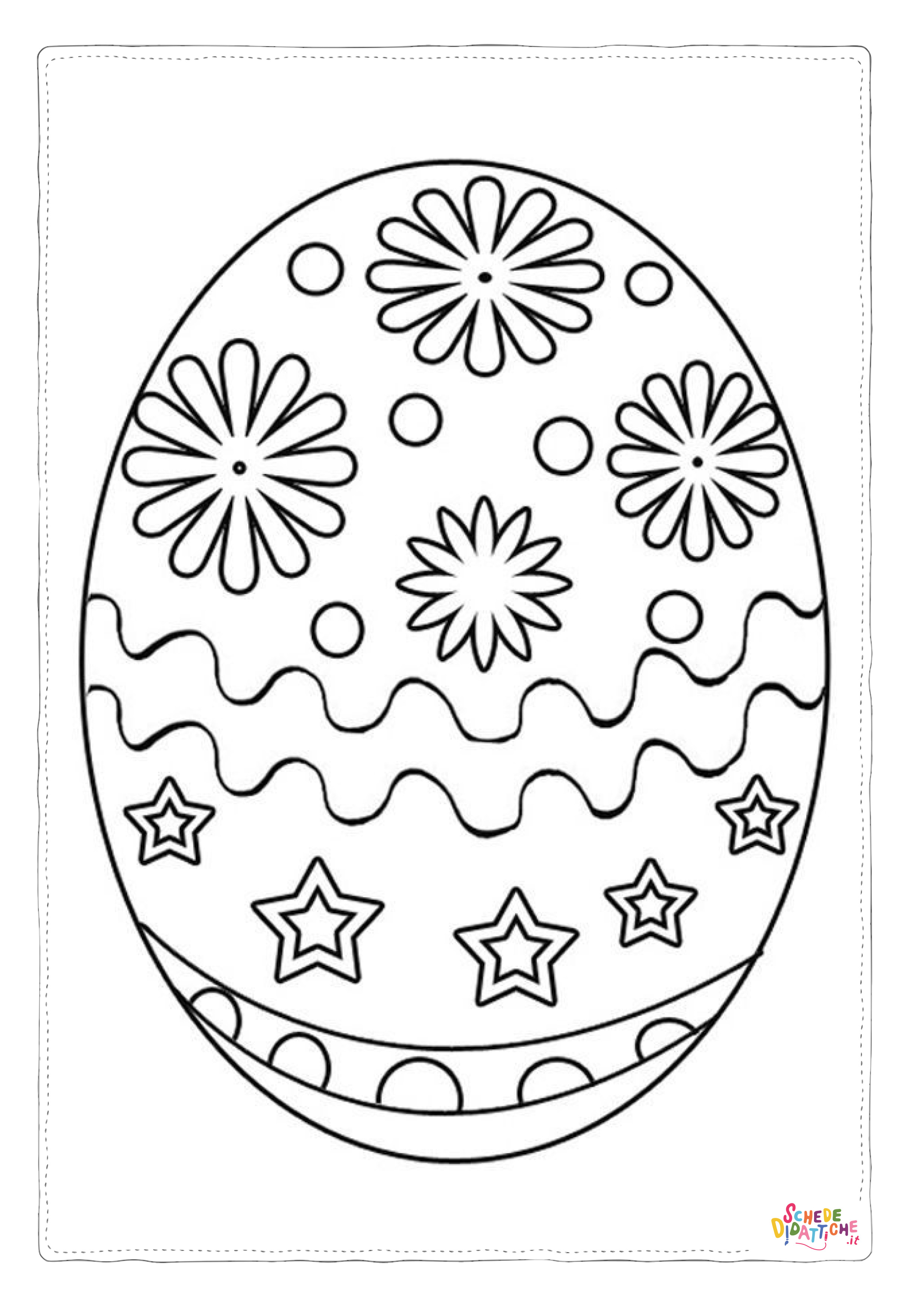 Disegno "Disegno di uovo di Pasqua da stampare e colorare 187" Disegno di uovo di Pasqua da stampare e colorare 187