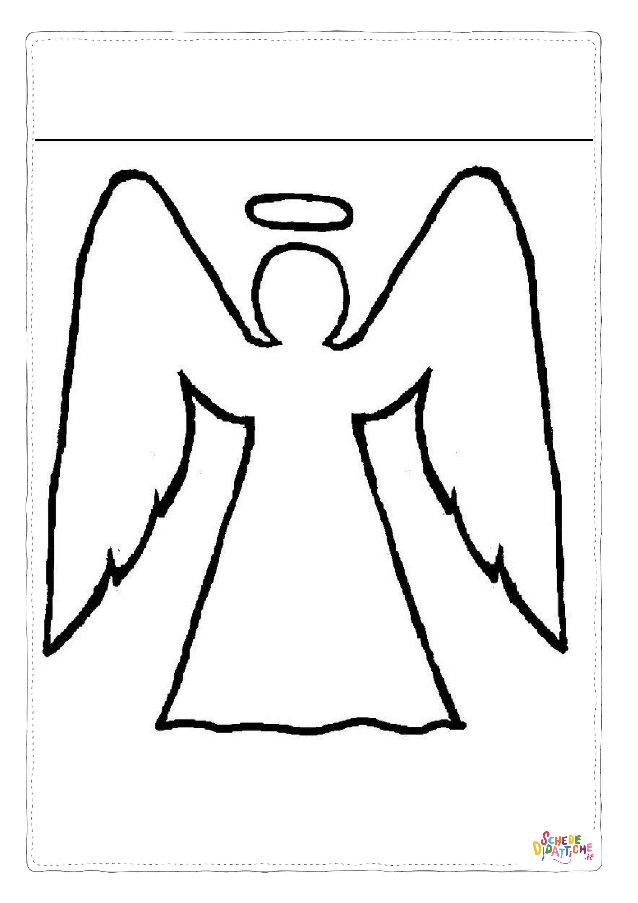 Disegno "Disegno di angelo da stampare e colorare 70" Disegno di angelo da stampare e colorare 70