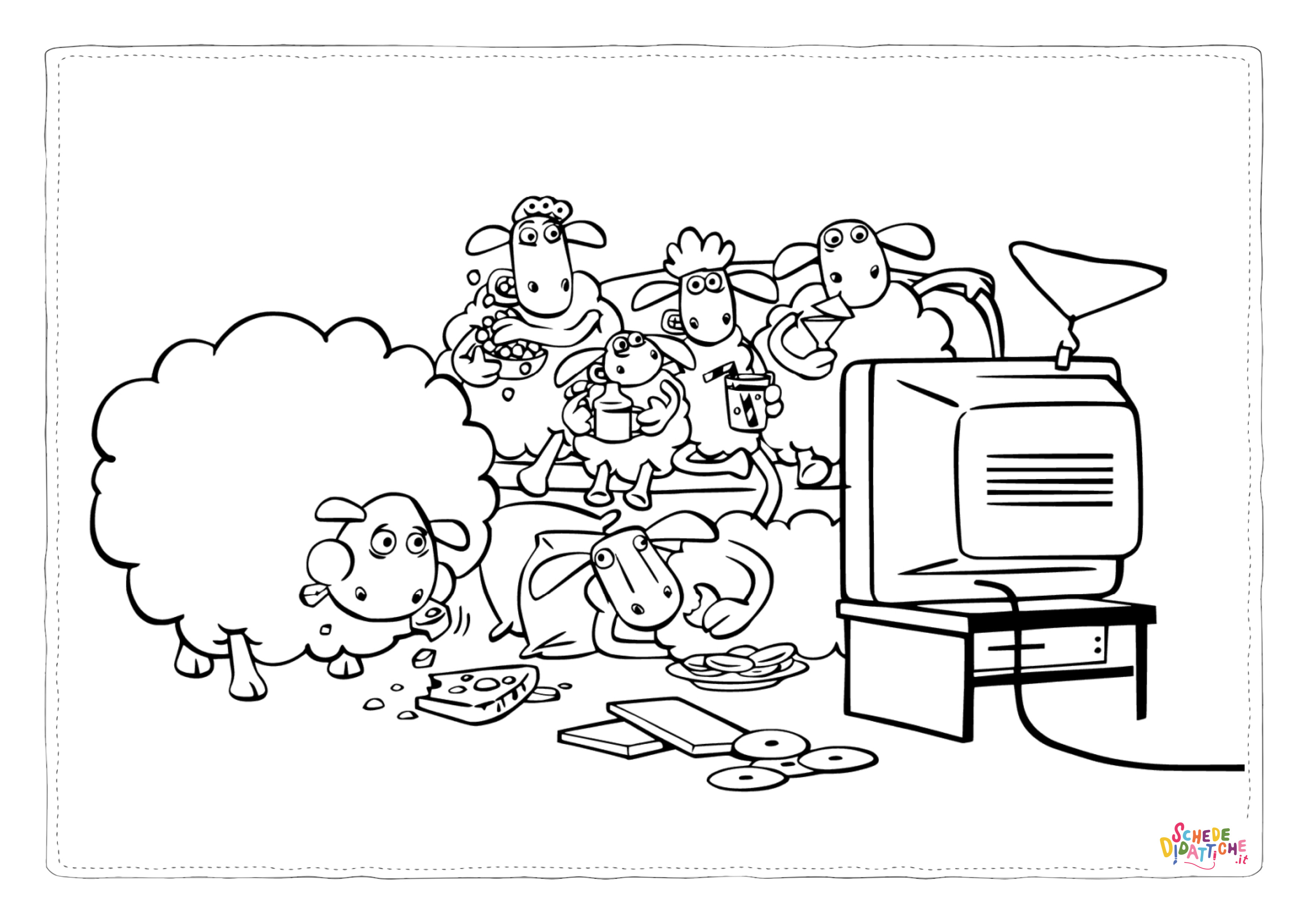 Disegno "Disegno di pecora da stampare e colorare 63" Disegno di pecora da stampare e colorare 63