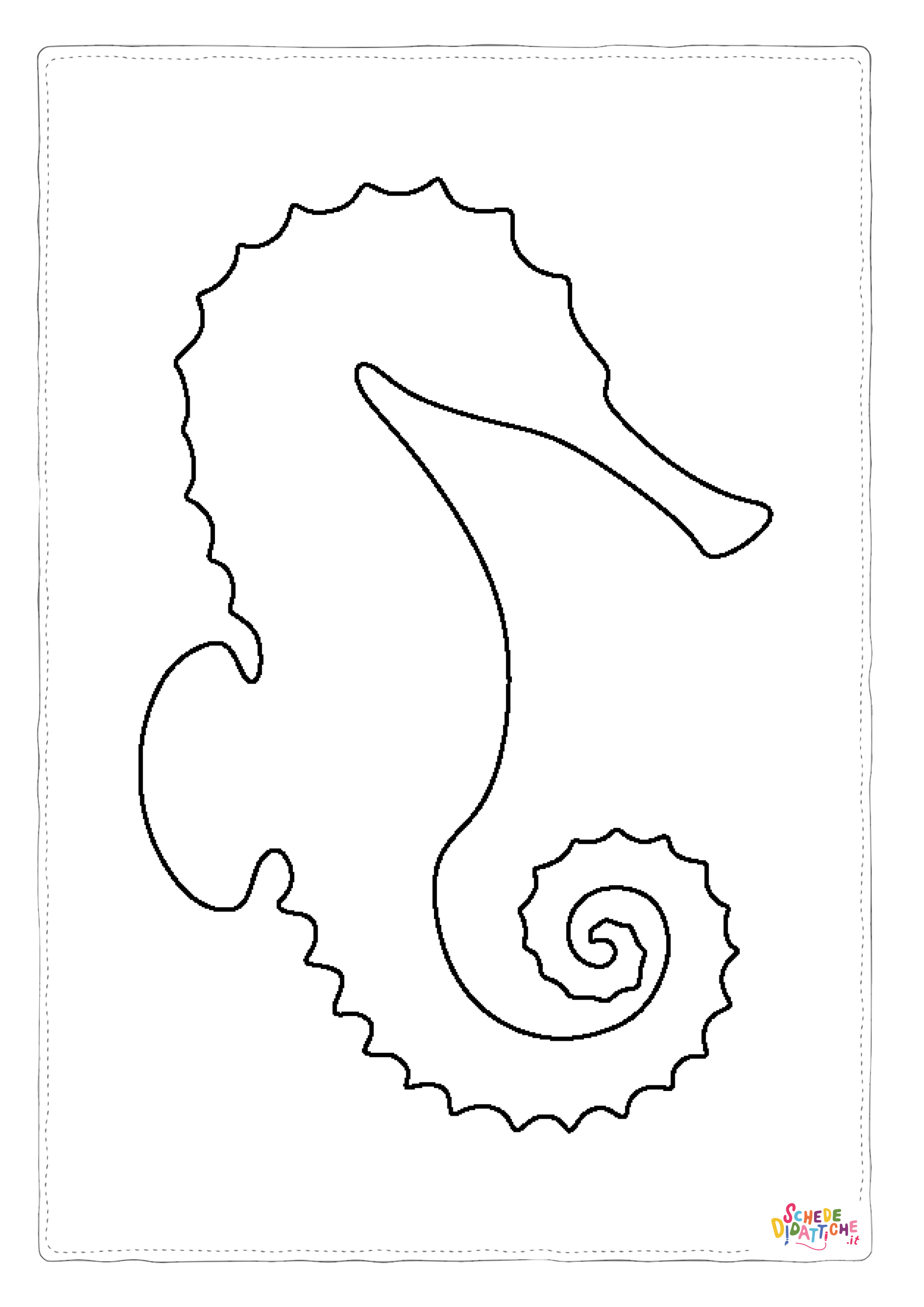 Disegno di cavalluccio marino da stampare e colorare 27