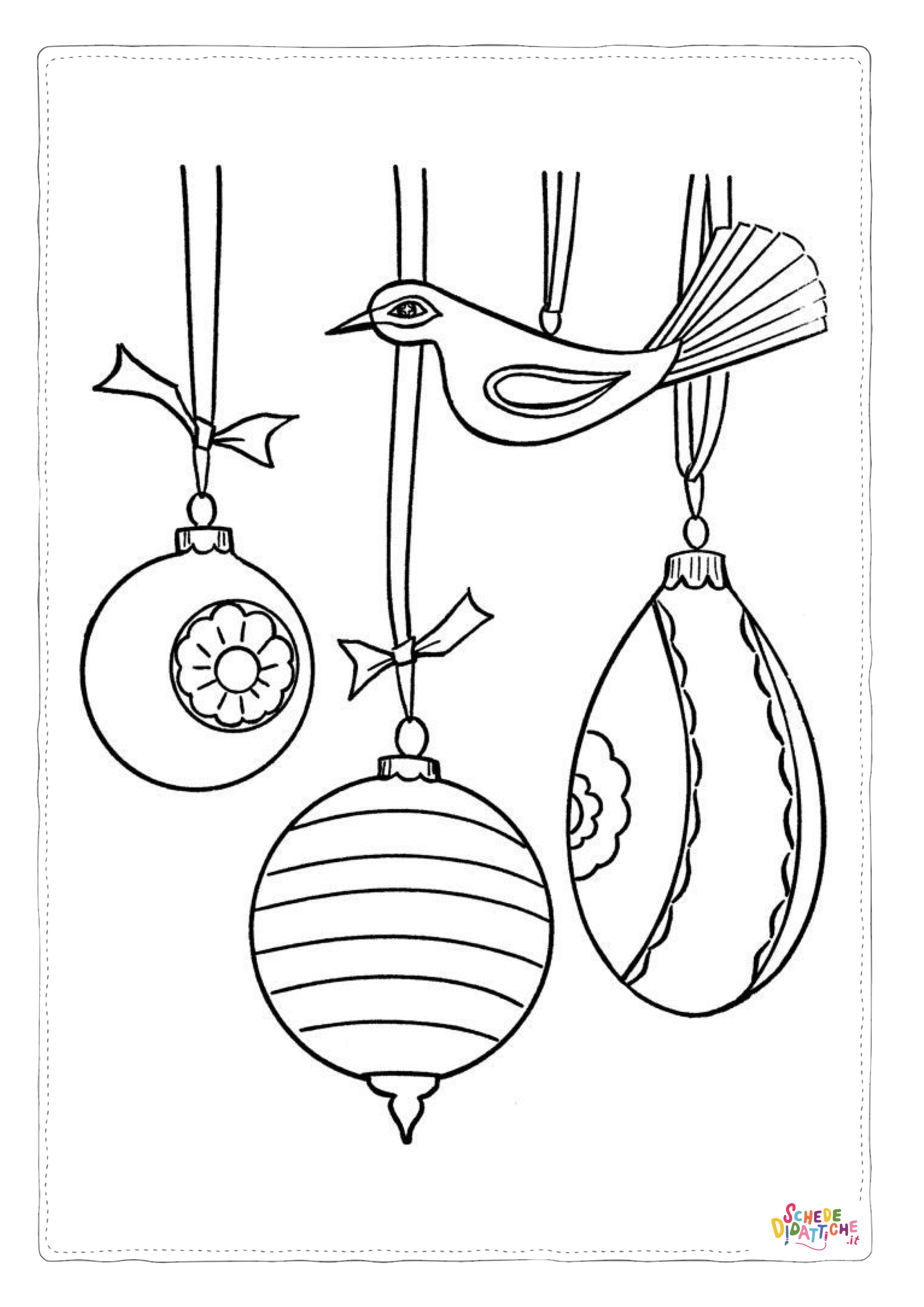 Disegno "Disegno di palla di Natale da stampare e colorare 60" Disegno di palla di Natale da stampare e colorare 60