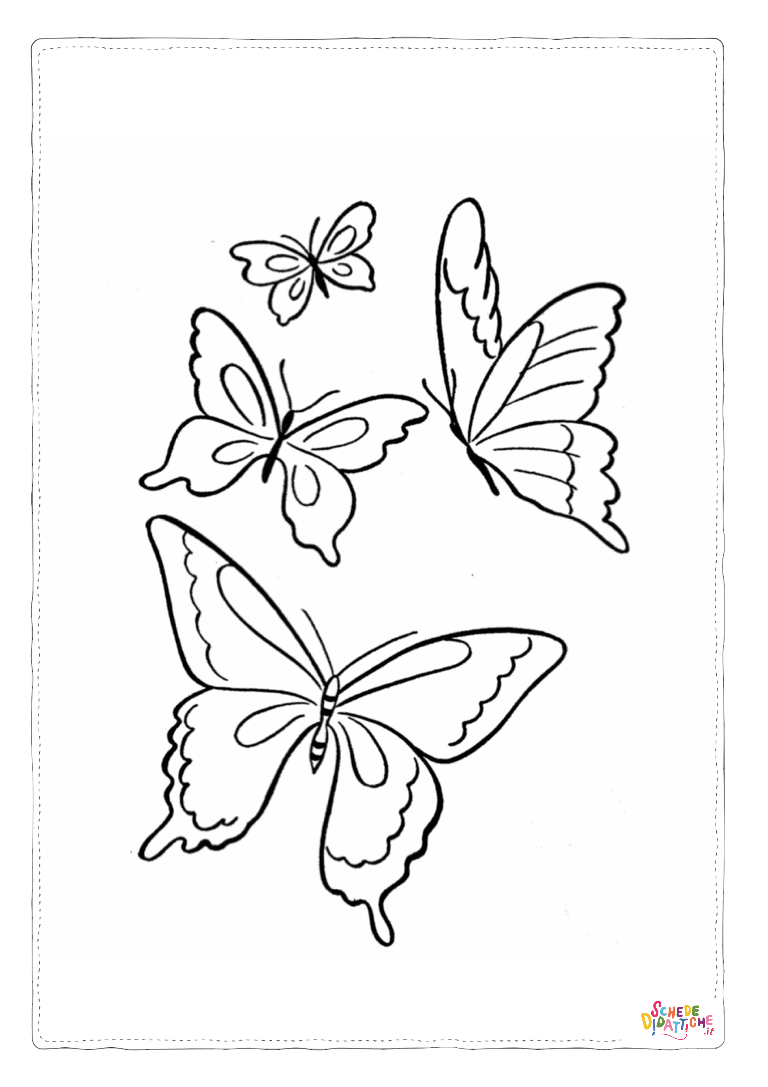 Disegno di farfalla da stampare e colorare 133