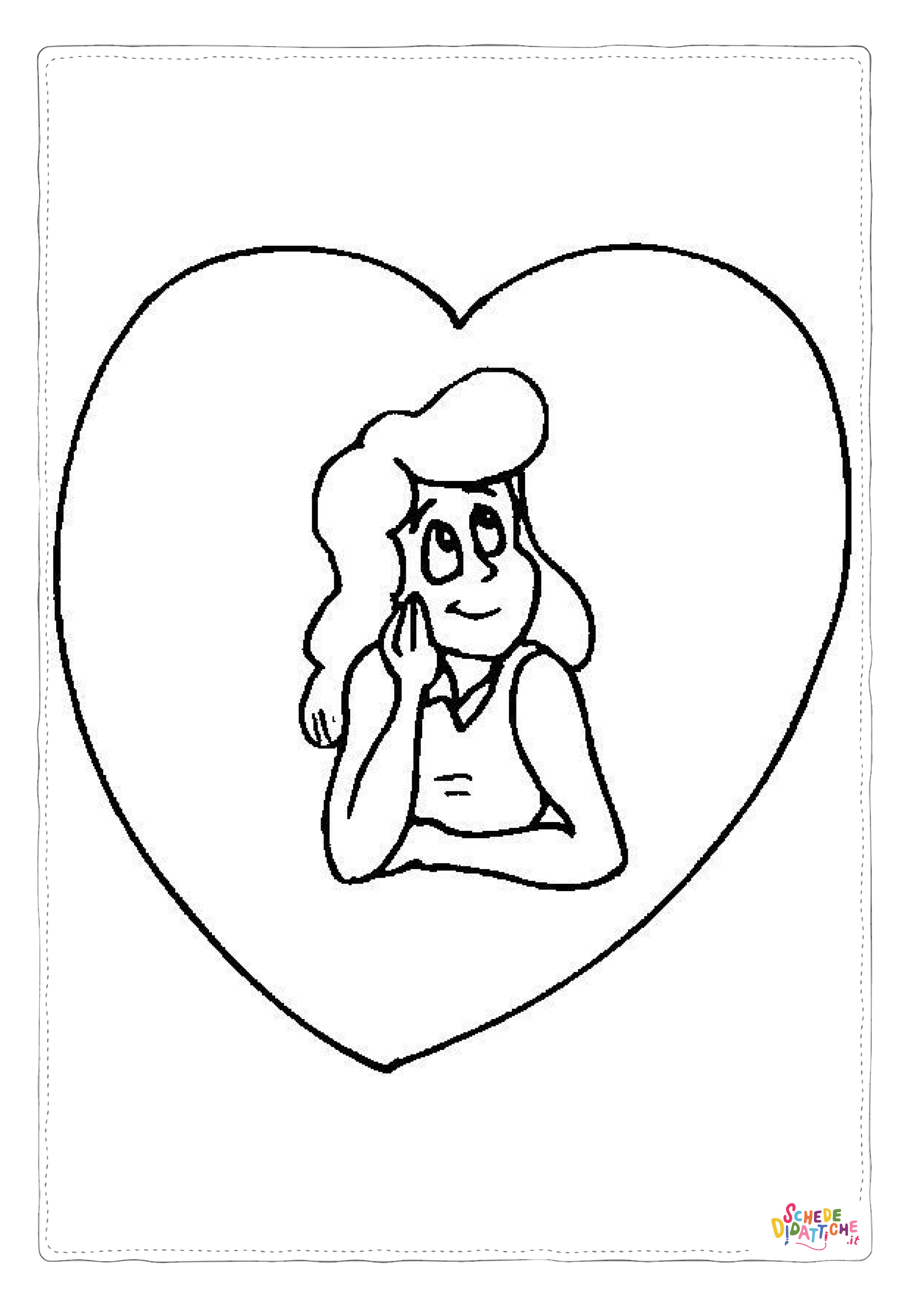 Disegno "Disegno di San Valentino da stampare e colorare 115" Disegno di San Valentino da stampare e colorare 115