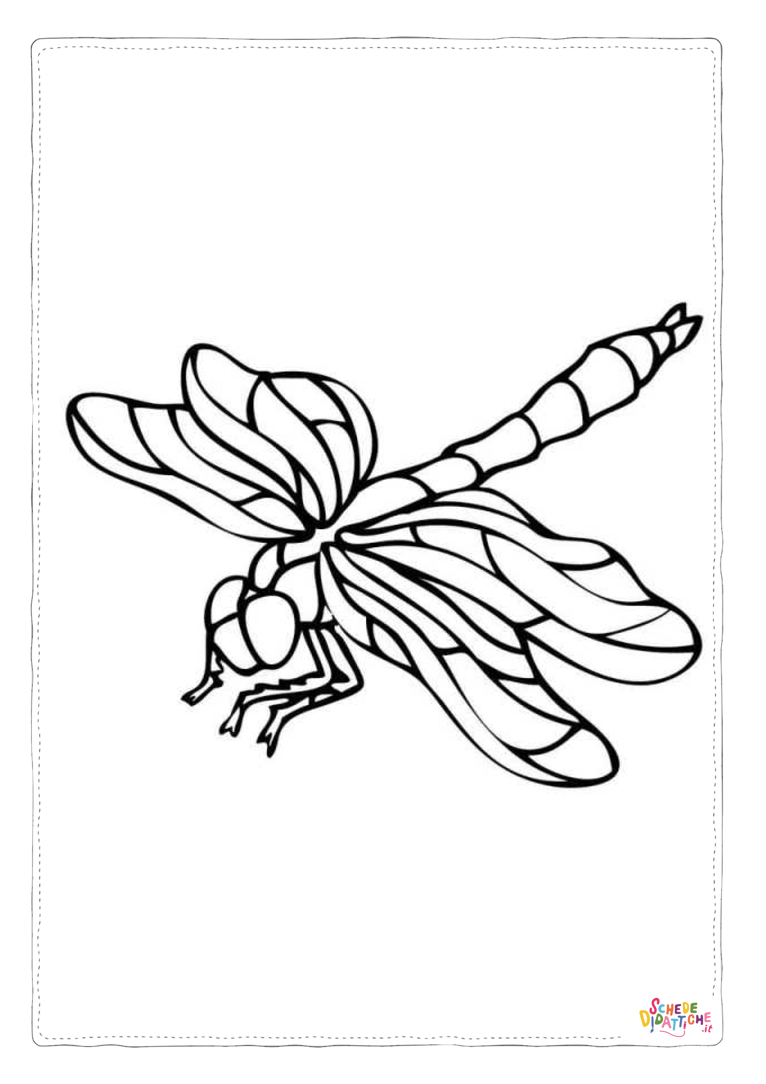 Disegno di libellula da stampare e colorare 19