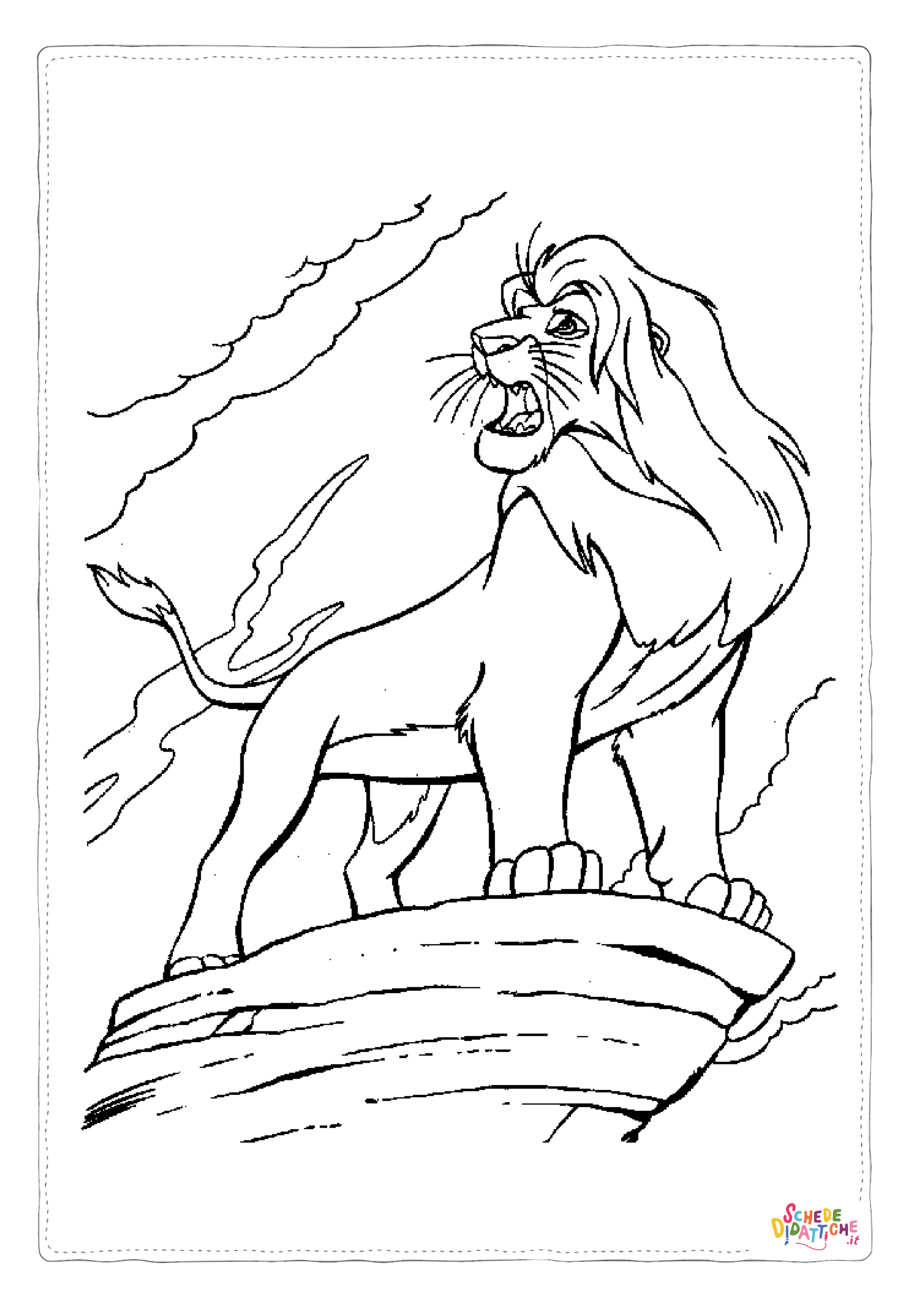 Disegno "Disegno di Re Leone da stampare e colorare 214" Disegno di Re Leone da stampare e colorare 214