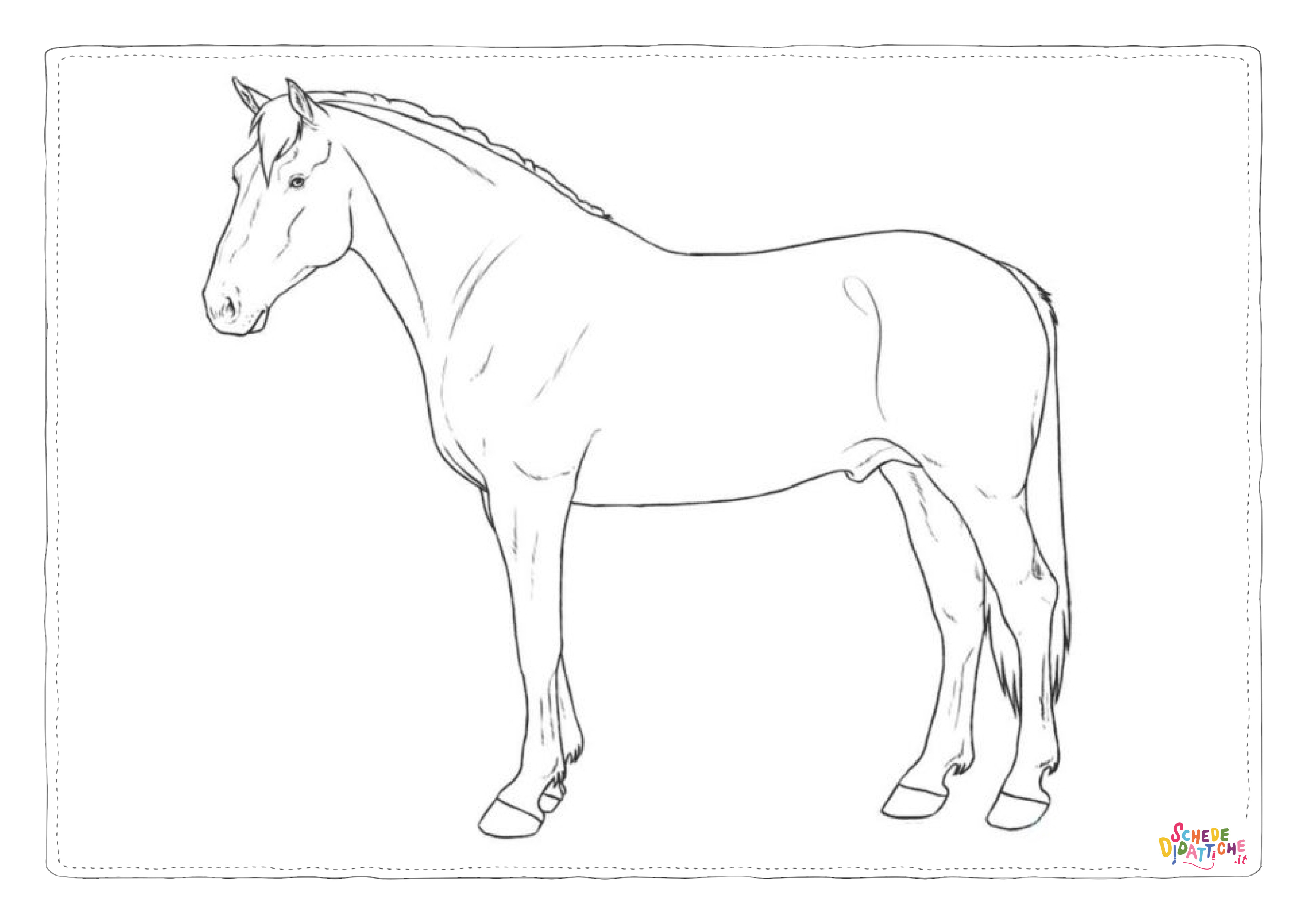 Disegno "Disegno di cavallo da stampare e colorare 88" Disegno di cavallo da stampare e colorare 88