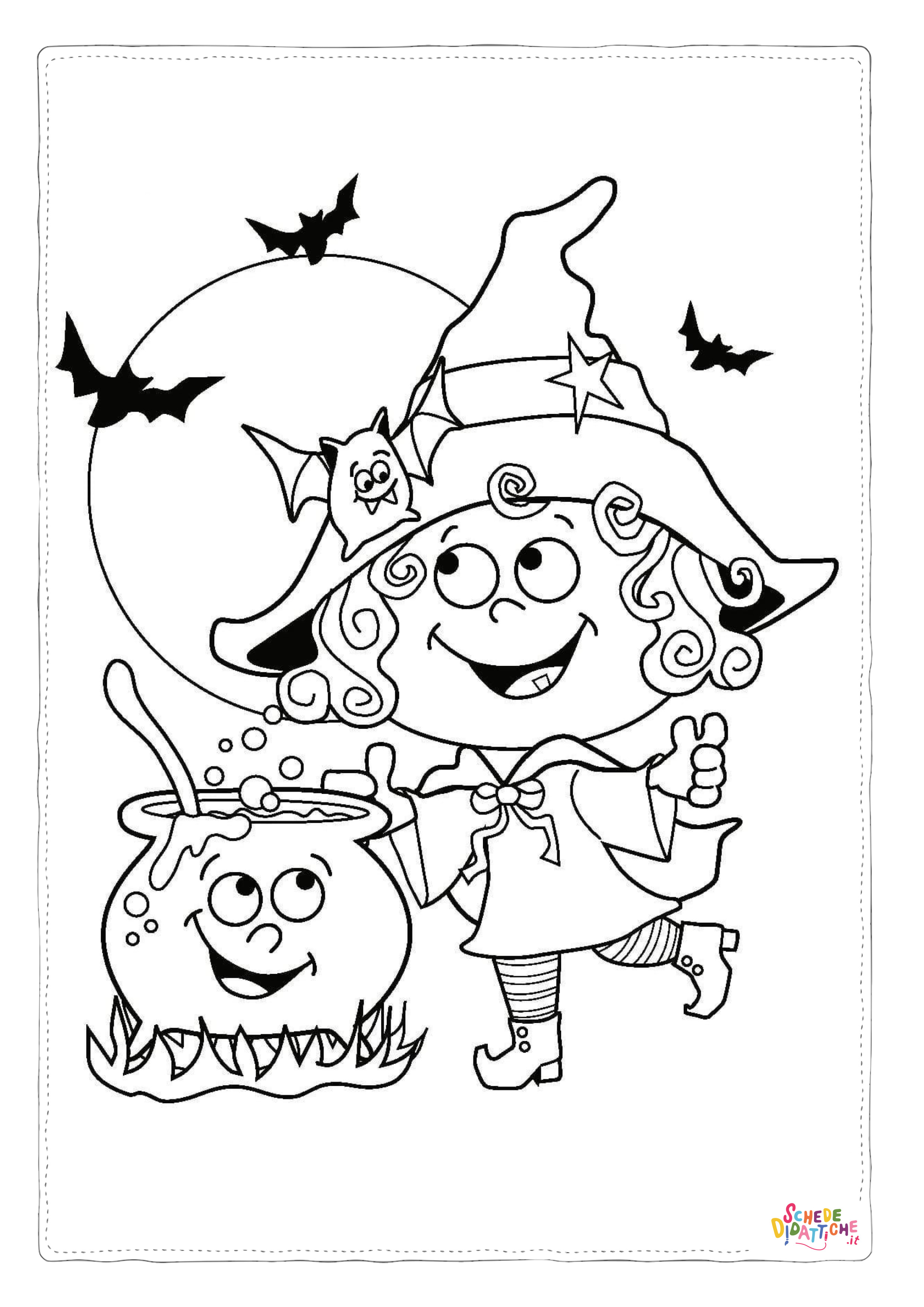 Disegno "Disegno di bambino ad Halloween da stampare e colorare 36" Disegno di bambino ad Halloween da stampare e colorare 36