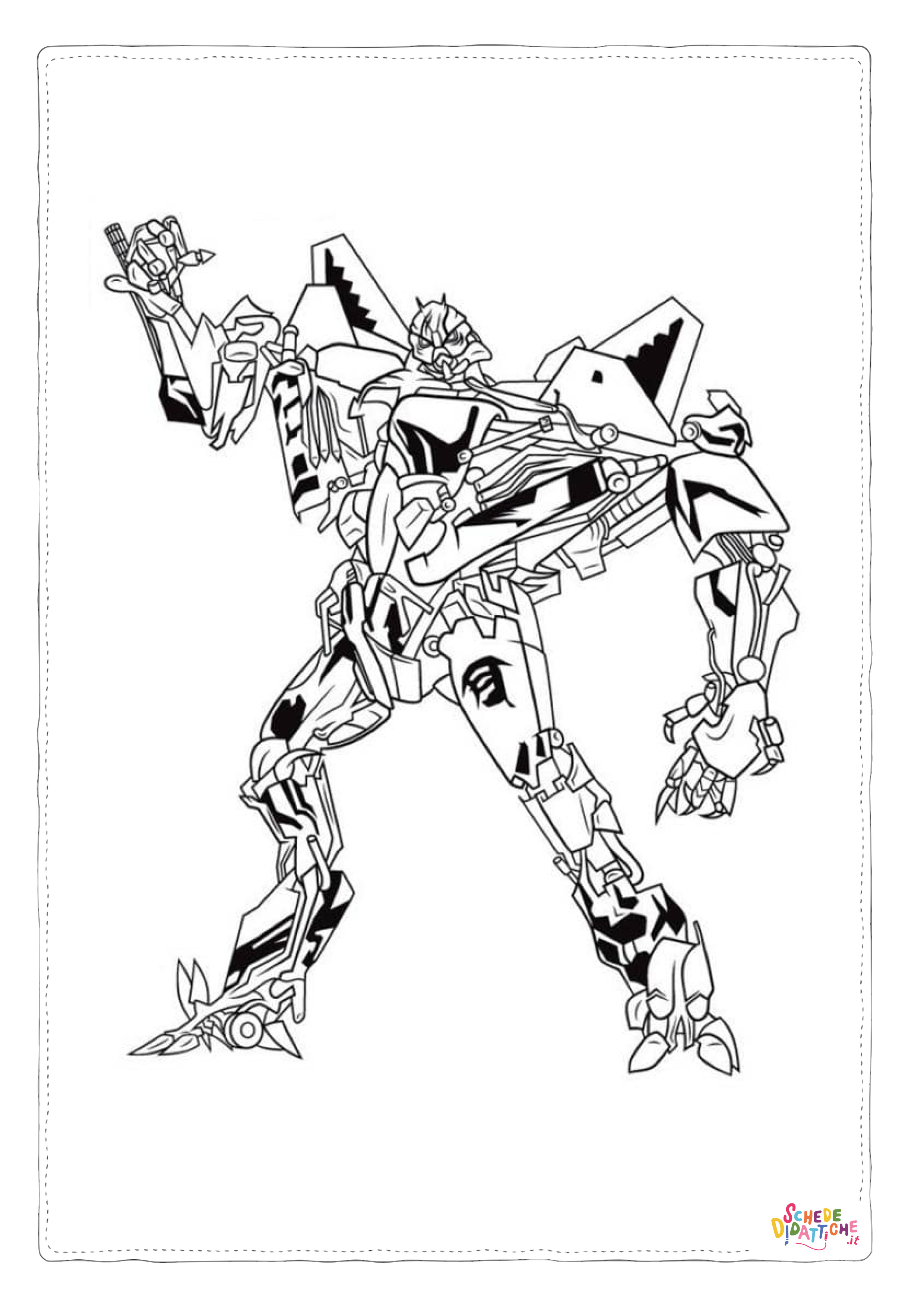 Disegno di Transformers da stampare e colorare 25