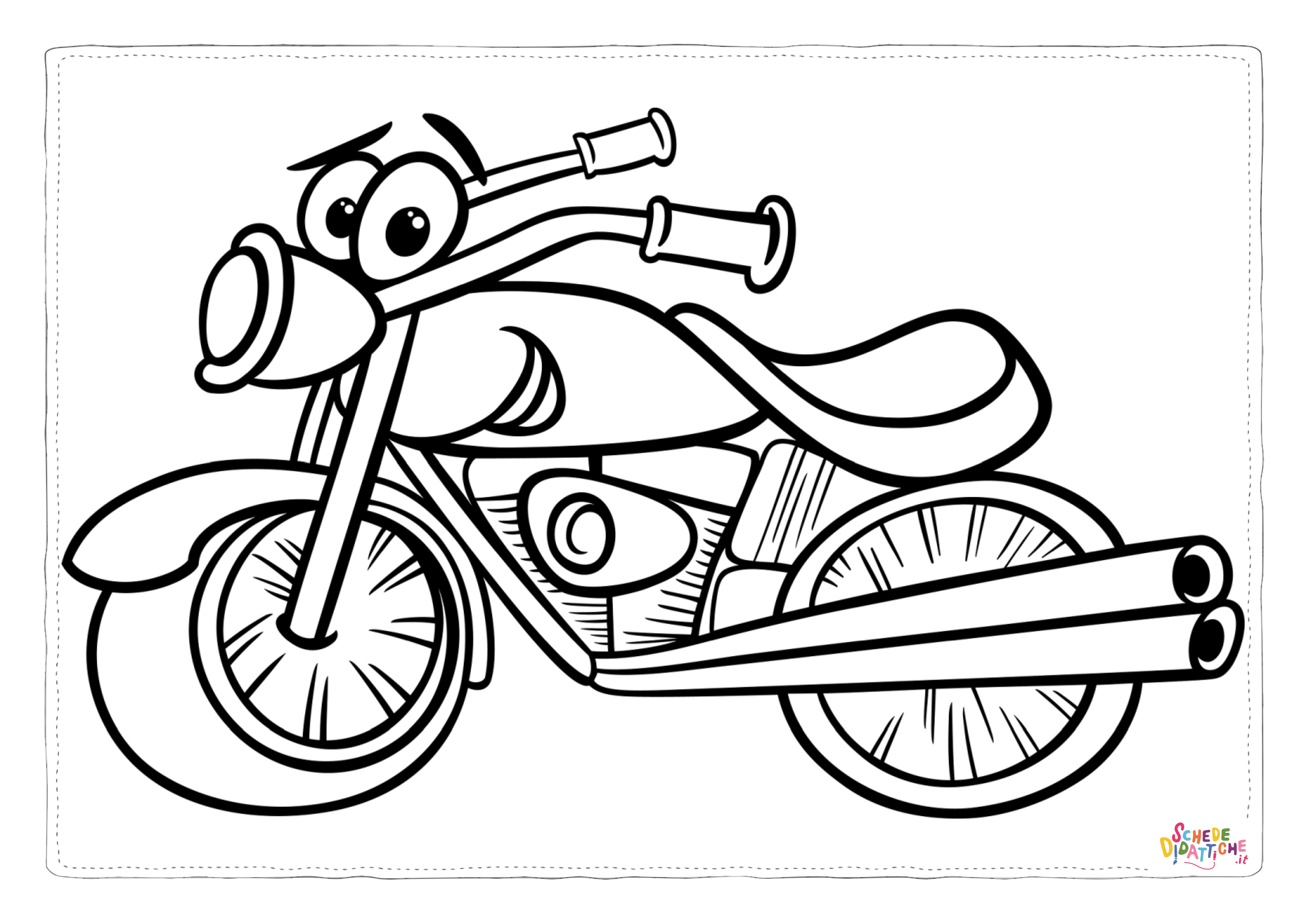 Disegno "Disegno di moto da stampare e colorare 46" Disegno di moto da stampare e colorare 46