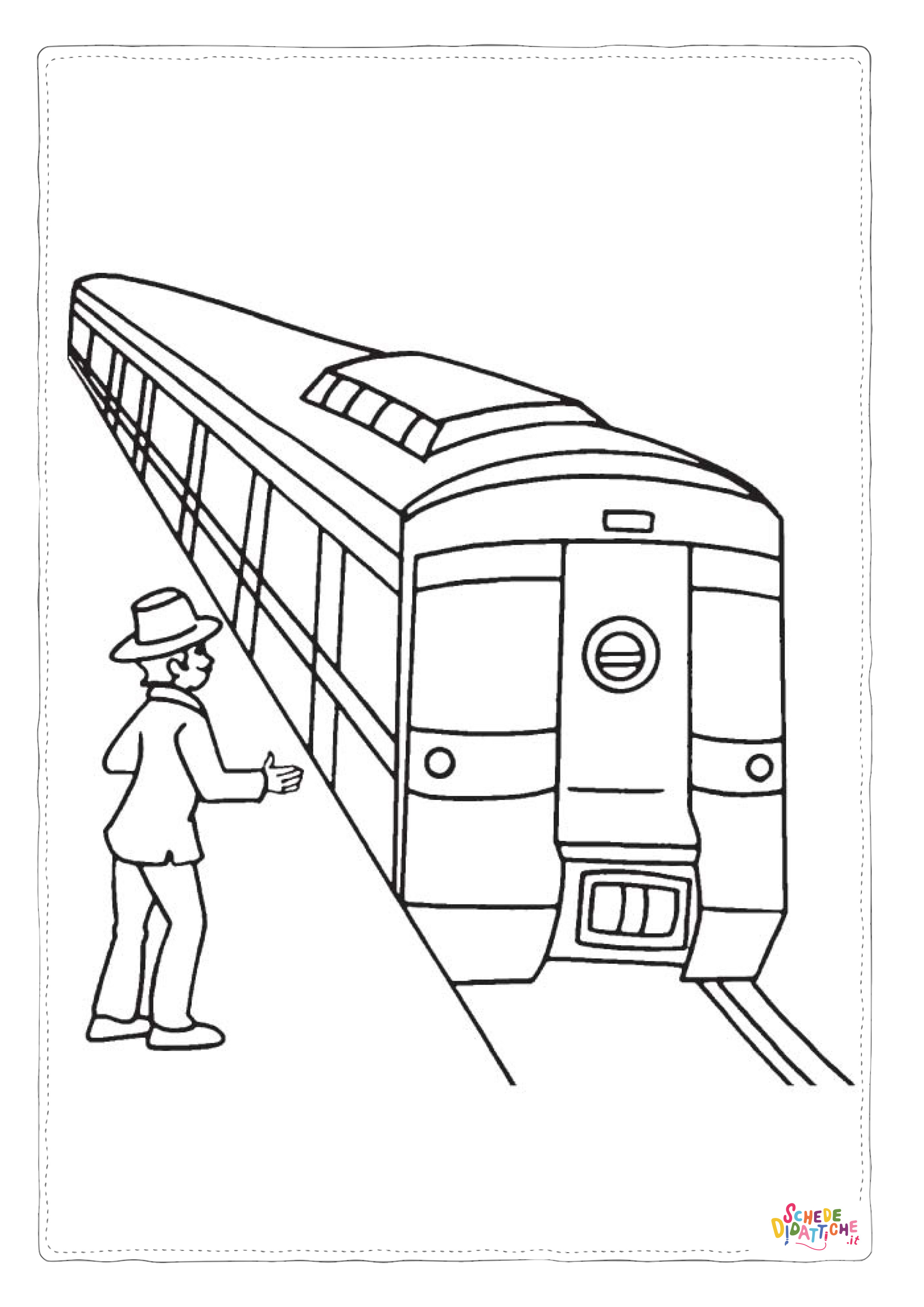 Disegno di treno da stampare e colorare 49