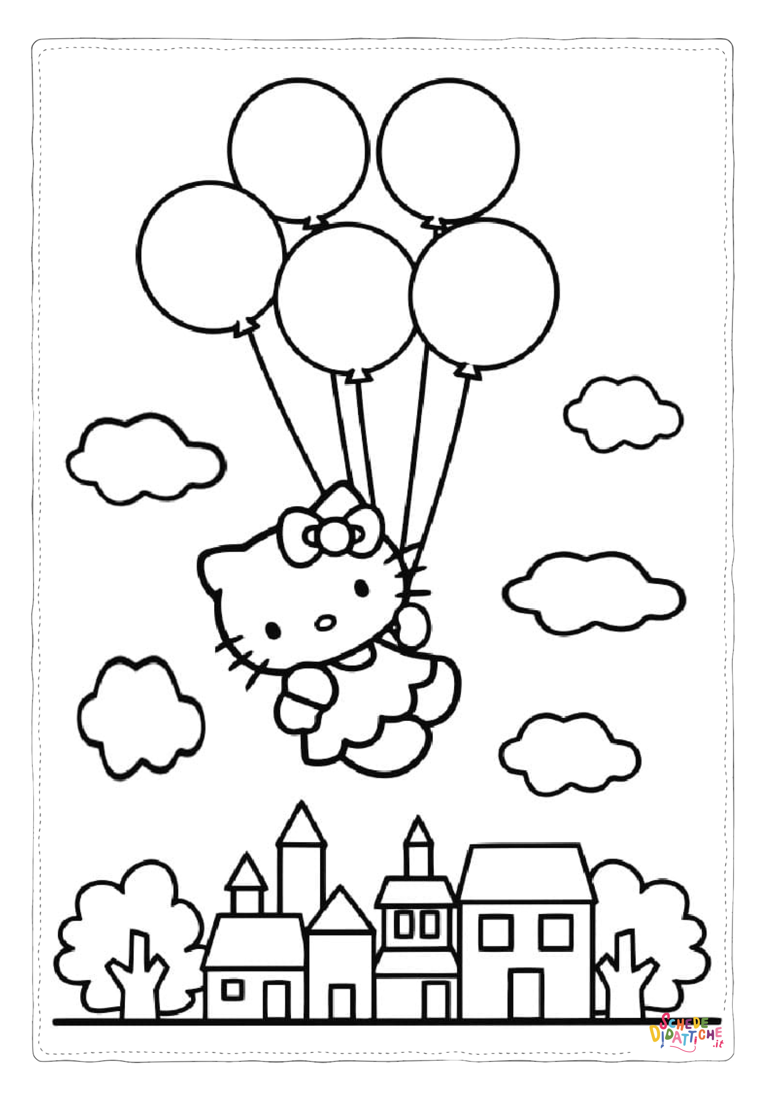 Disegno "Disegno di Hello Kitty da stampare e colorare 151" Disegno di Hello Kitty da stampare e colorare 151