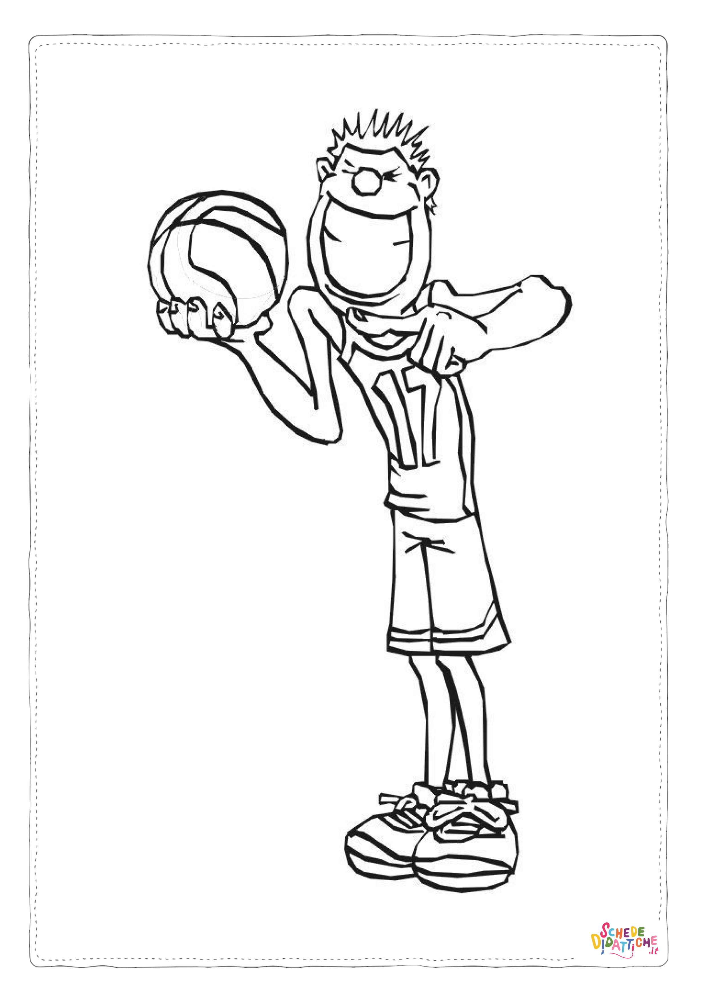 Disegno di basket da stampare e colorare 24