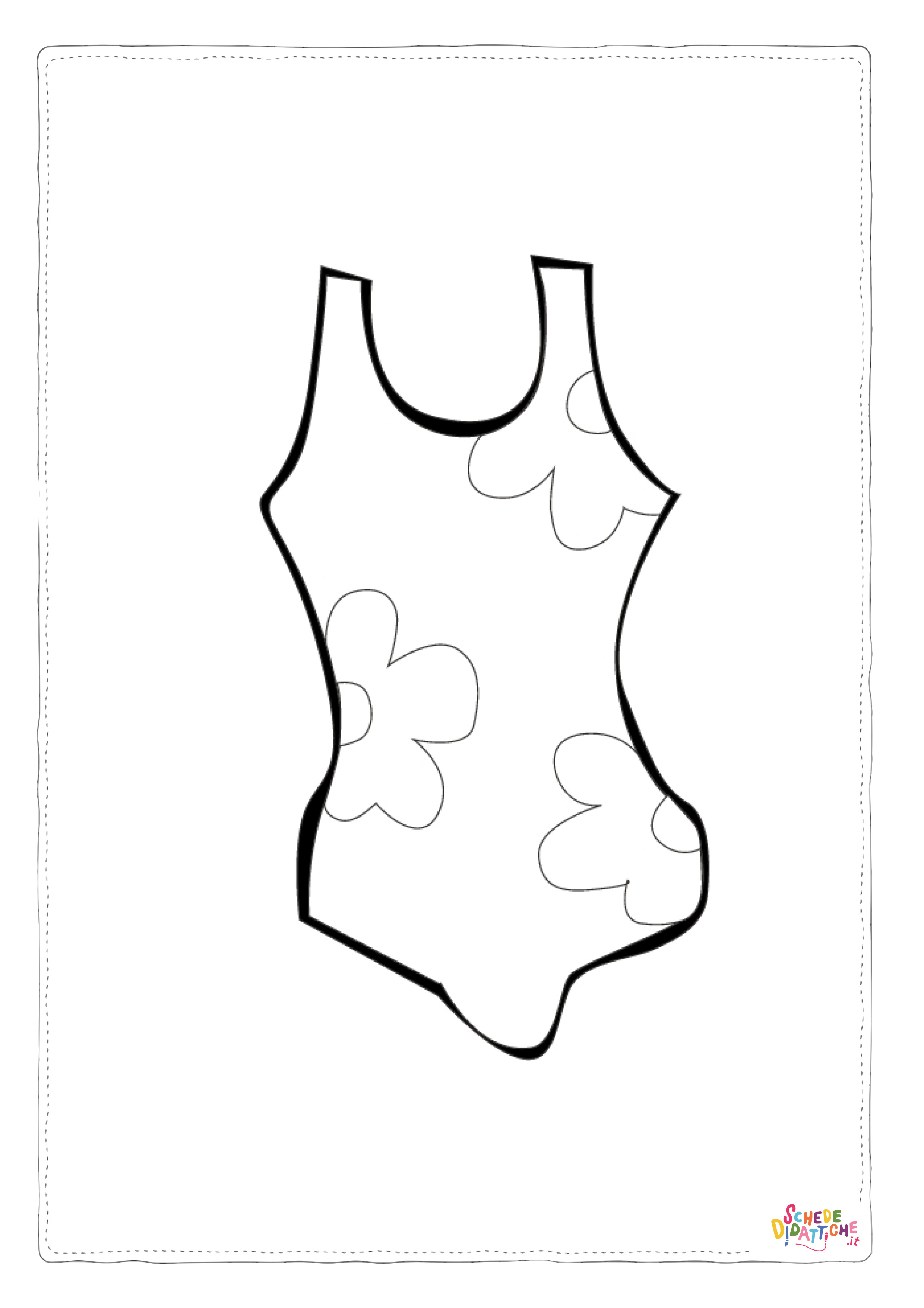 Disegno "Disegno di costume da bagno da stampare e colorare 1" Disegno di costume da bagno da stampare e colorare 1