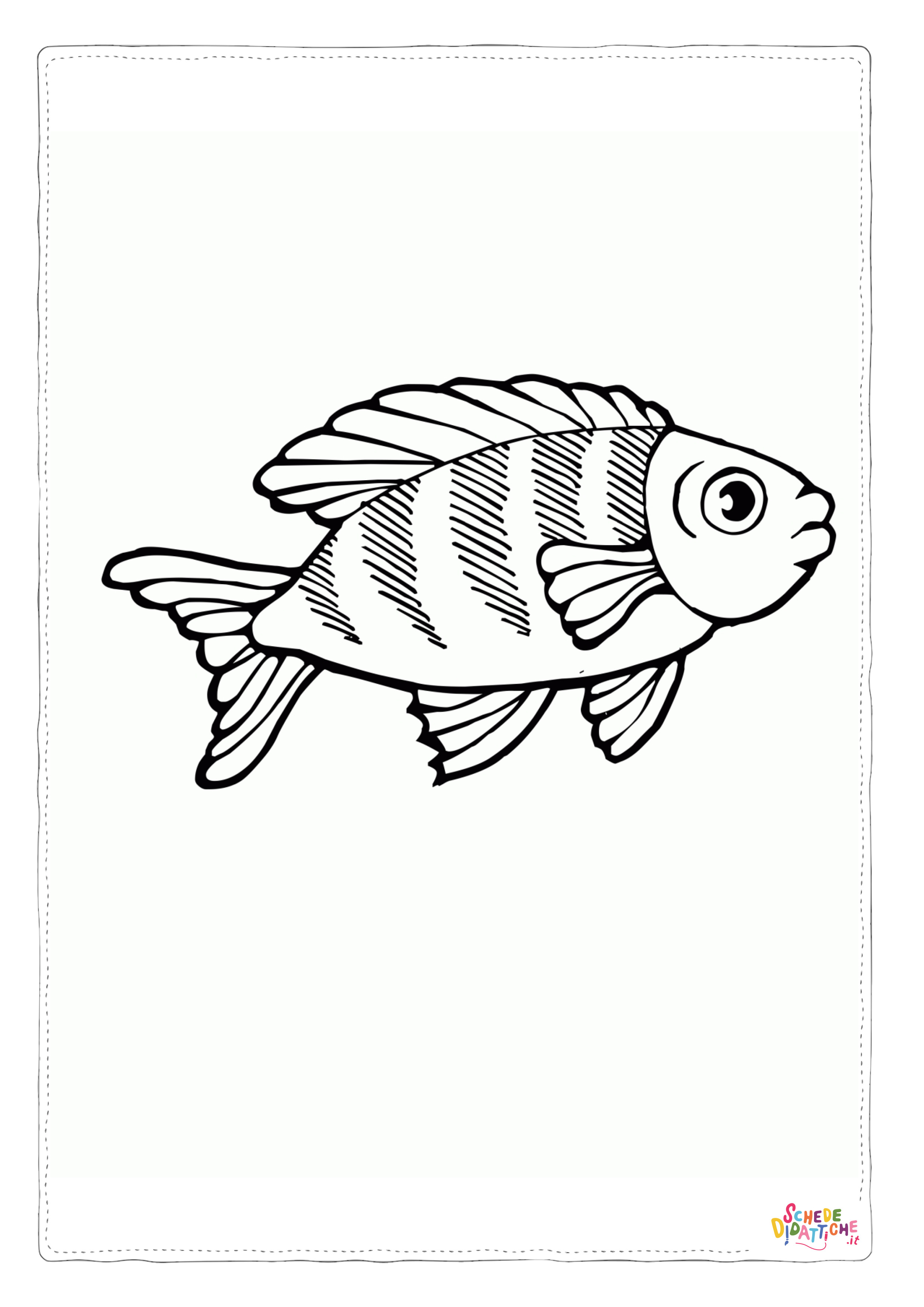 Disegno "Disegno di pesce da stampare e colorare 228" Disegno di pesce da stampare e colorare 228