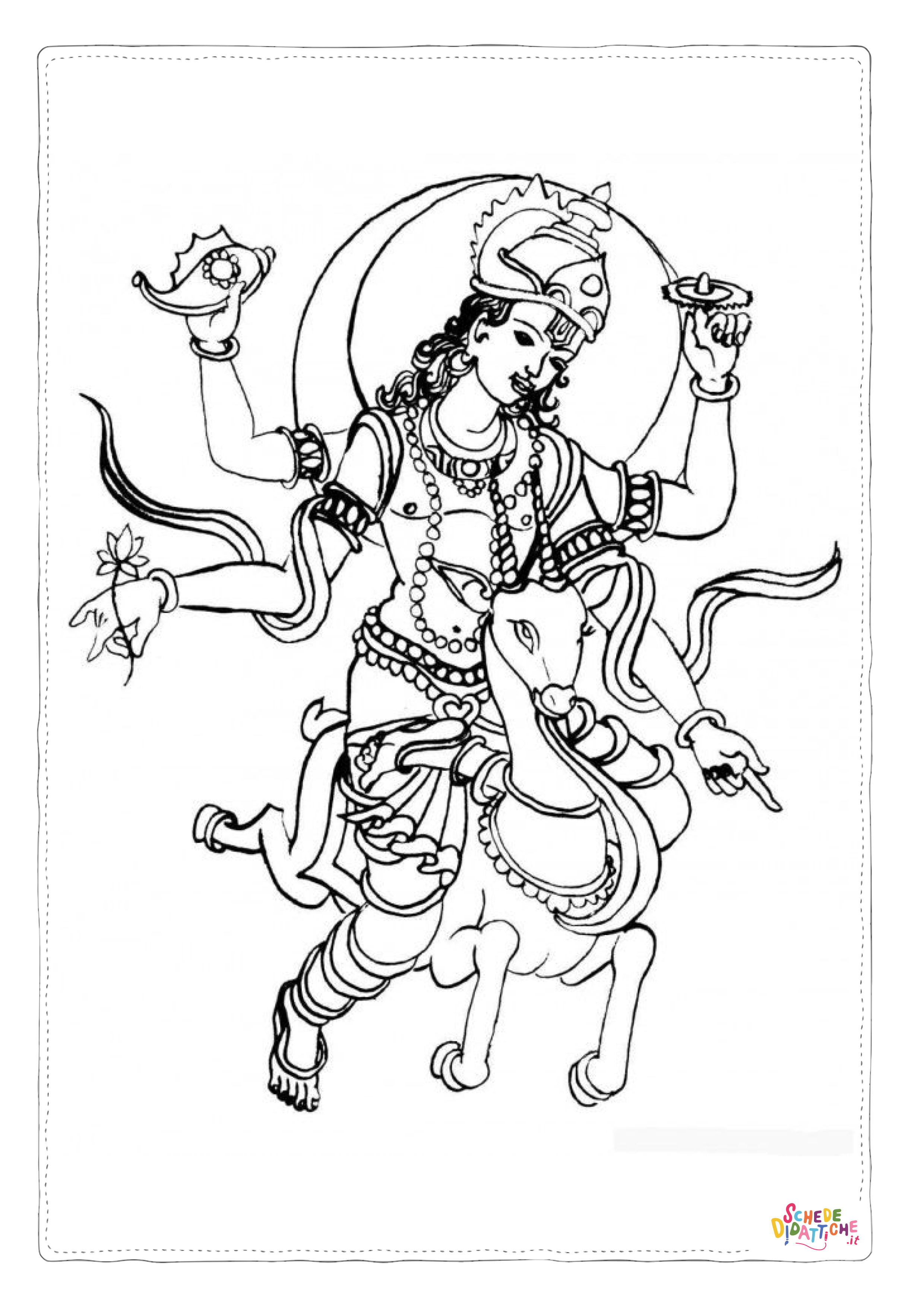 Disegno "Disegno di Induismo da stampare e colorare 9" Disegno di Induismo da stampare e colorare 9