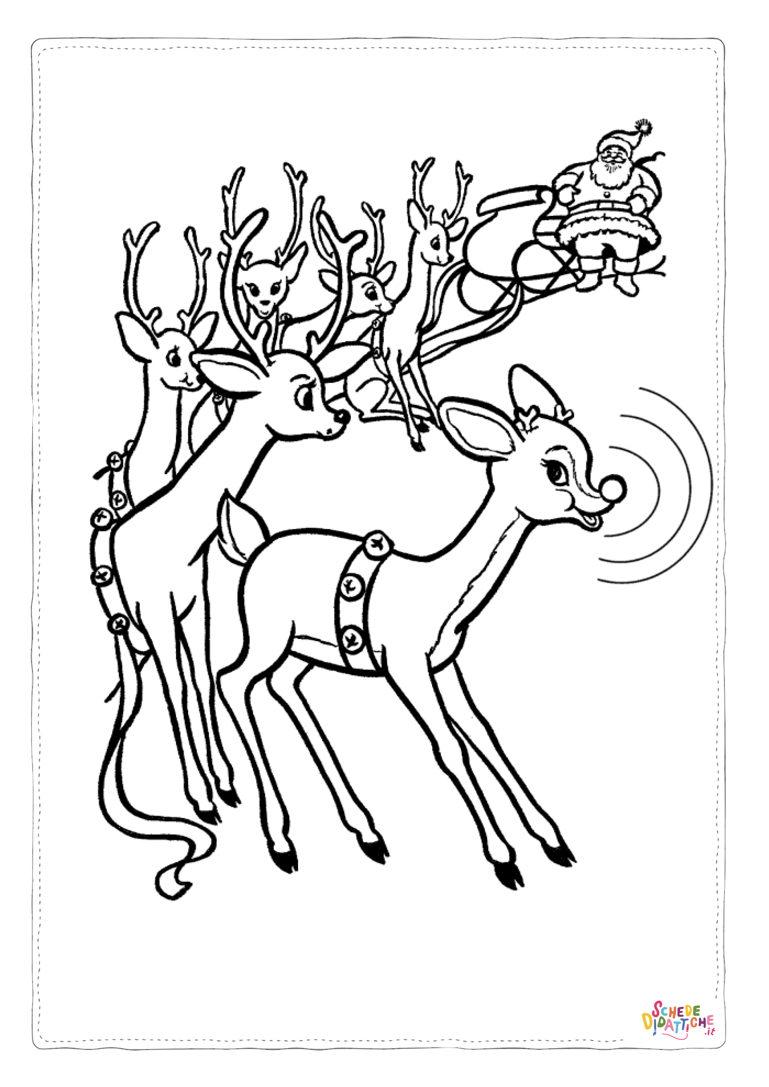 Disegno di renna da stampare e colorare 14