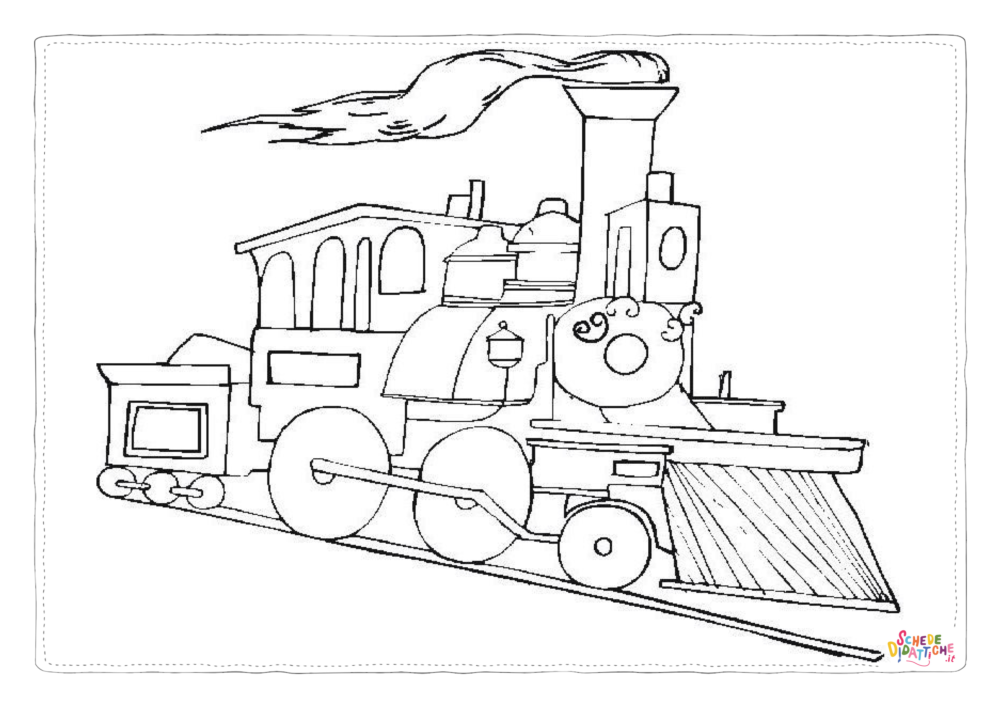 Disegno di treno da stampare e colorare 35