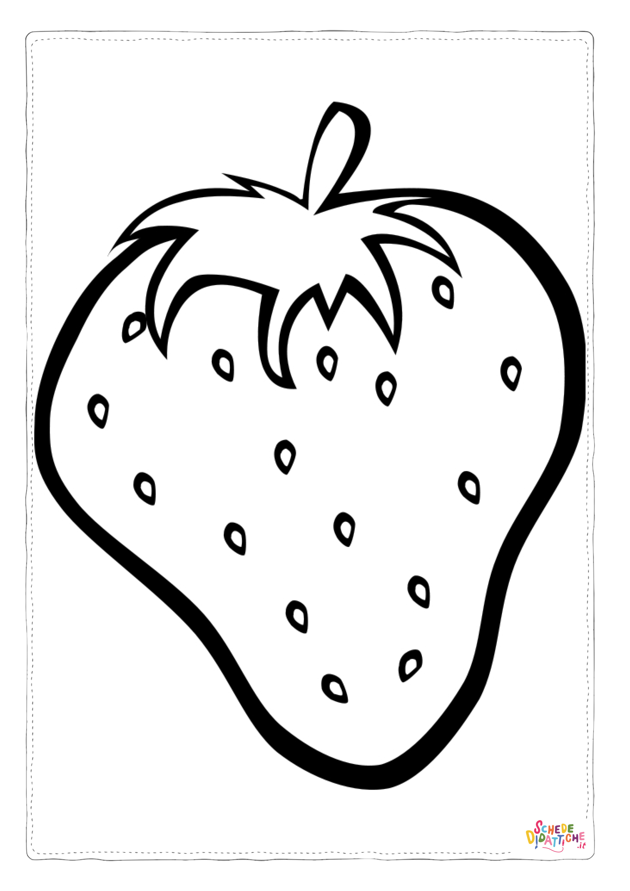 Disegno di fragola da stampare e colorare 3