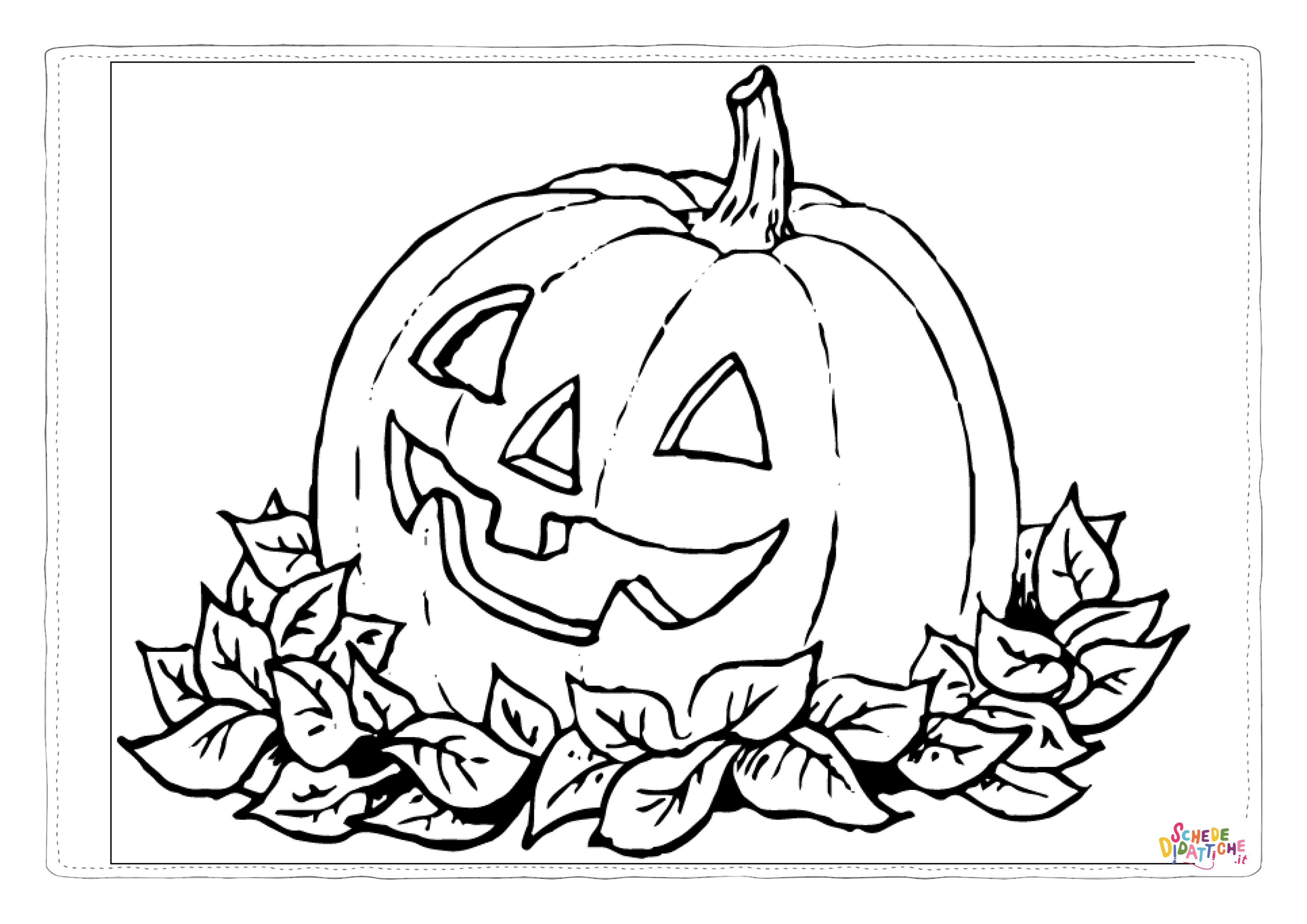 Disegno "Disegno di zucca di Halloween da stampare e colorare 11" Disegno di zucca di Halloween da stampare e colorare 11