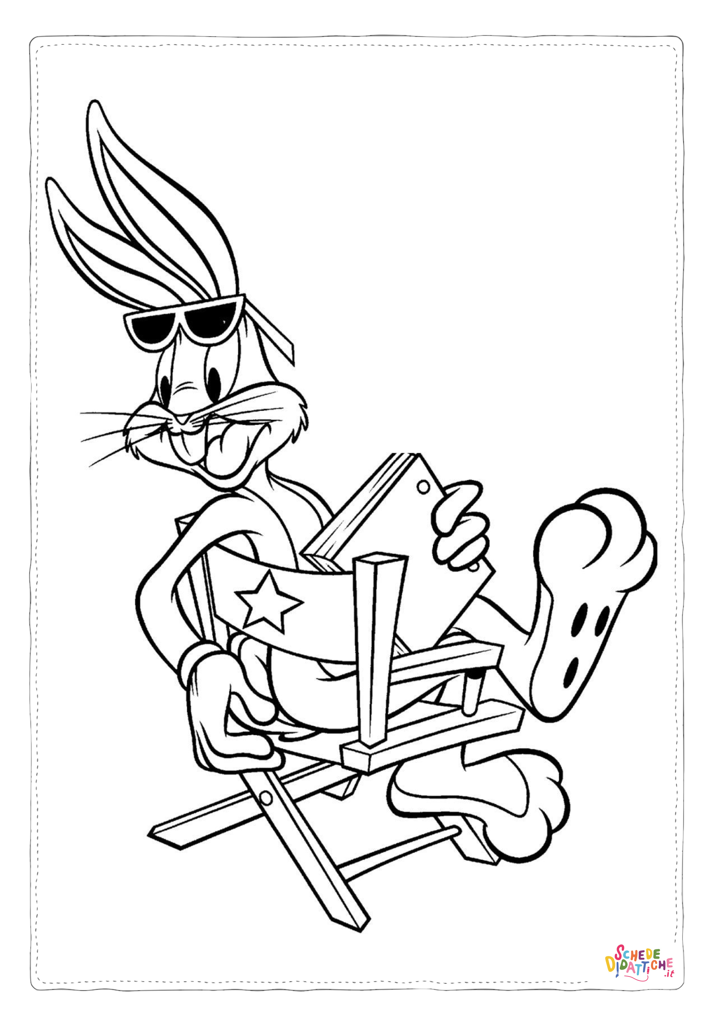 Disegno "Disegno di Bugs Bunny da stampare e colorare 24" Disegno di Bugs Bunny da stampare e colorare 24