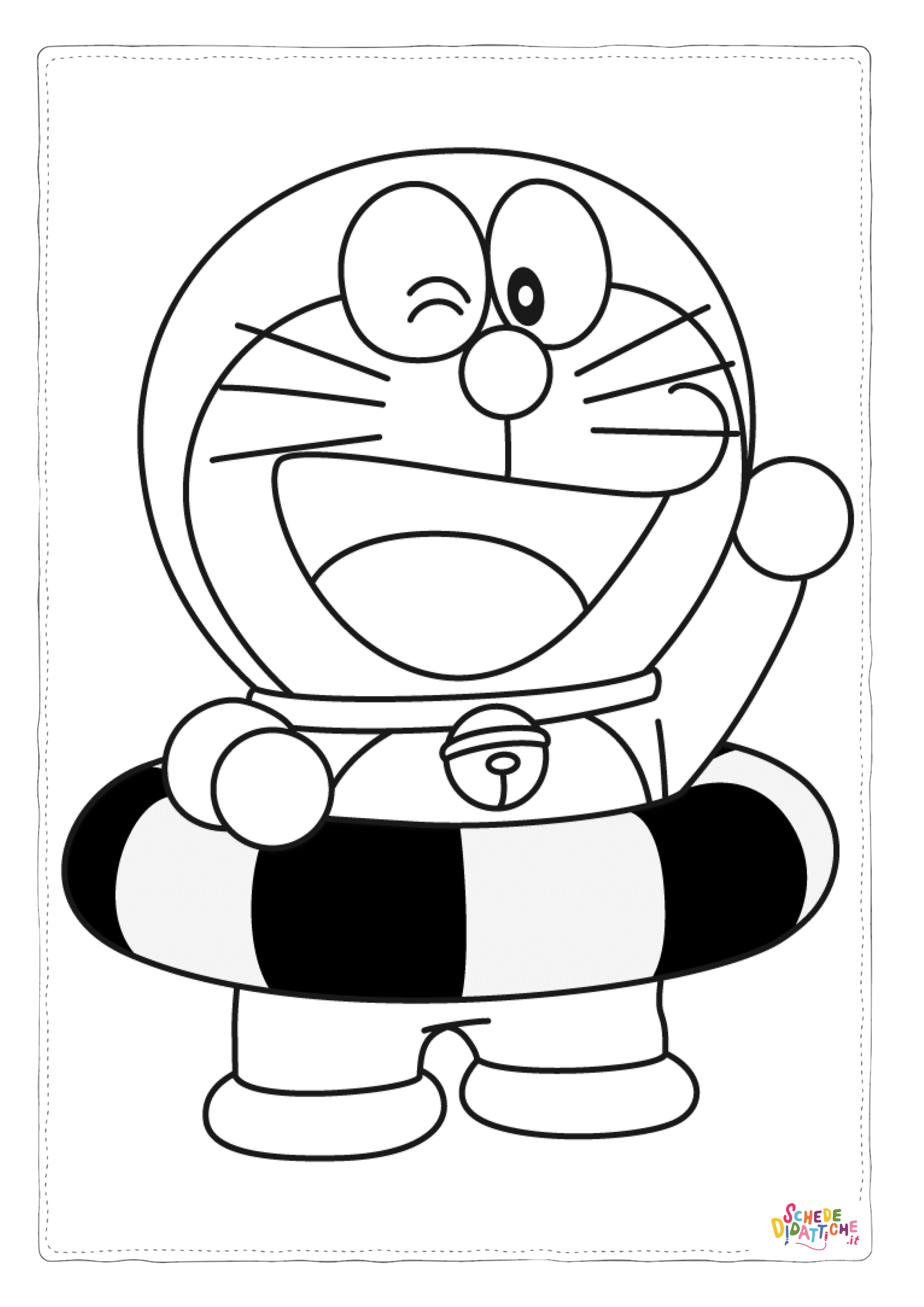Disegno "Disegno di Doraemon da stampare e colorare 4" Disegno di Doraemon da stampare e colorare 4