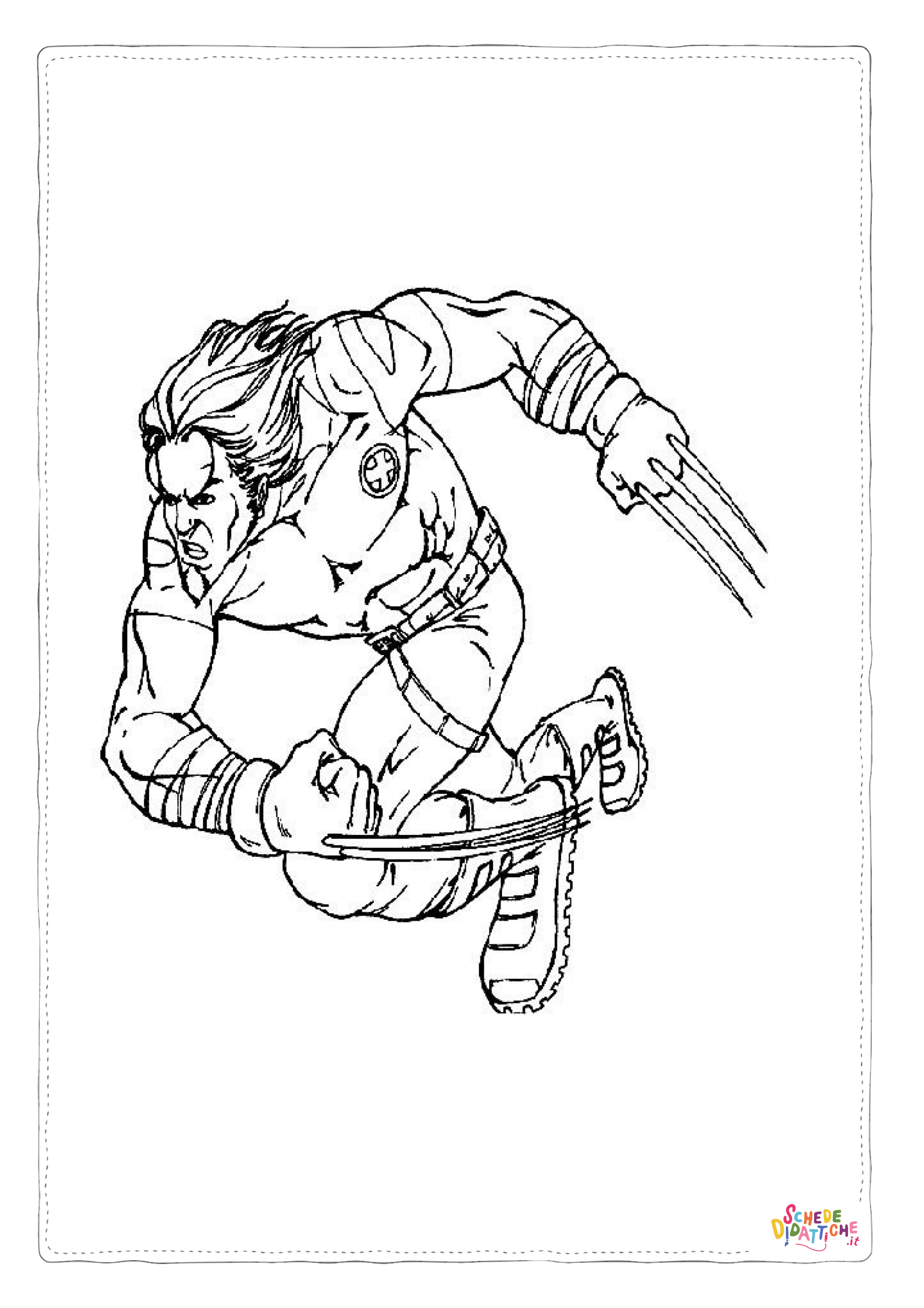 Disegno "Disegno di Wolverine da stampare e colorare 14" Disegno di Wolverine da stampare e colorare 14