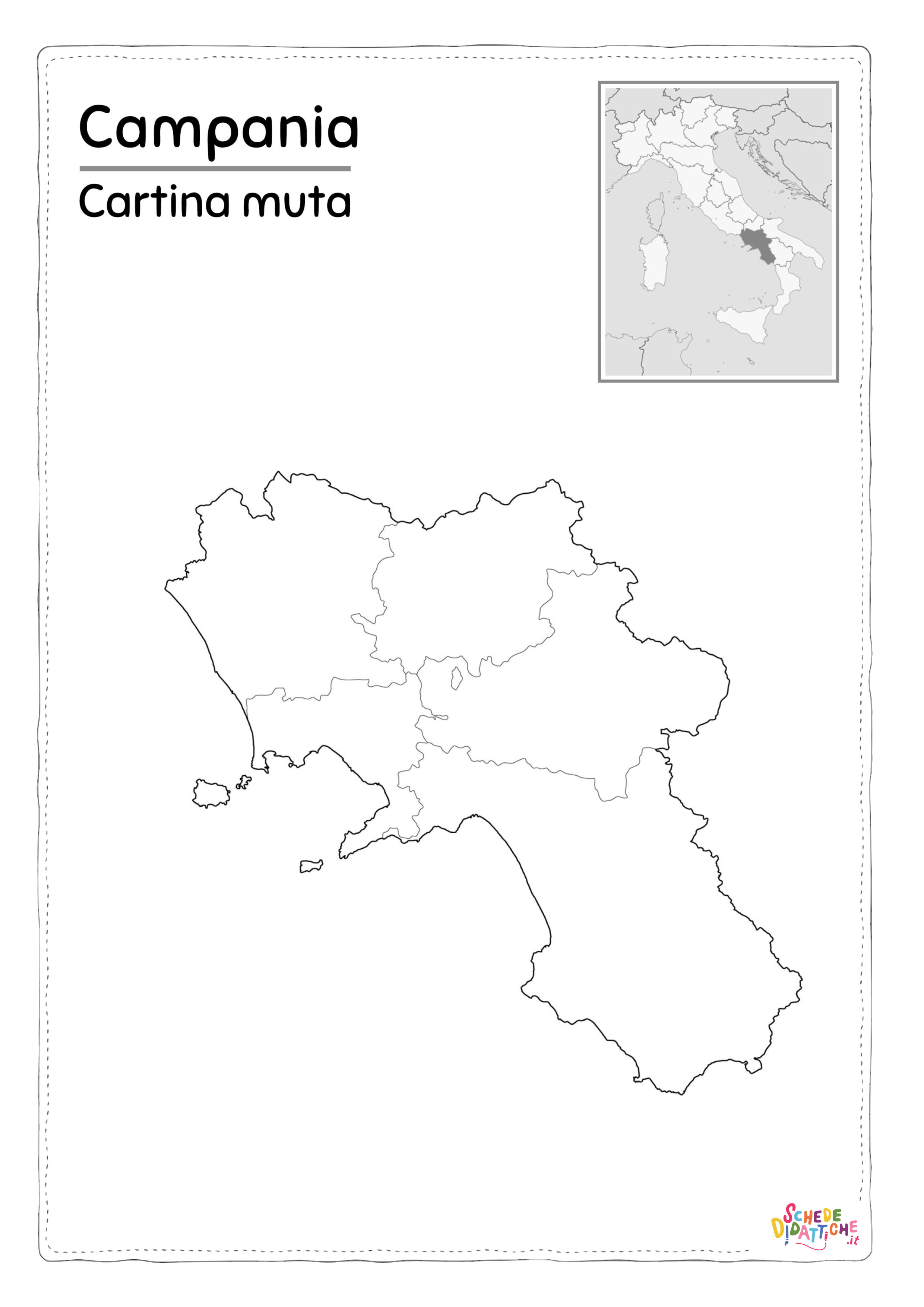 Cartina geografica Campania