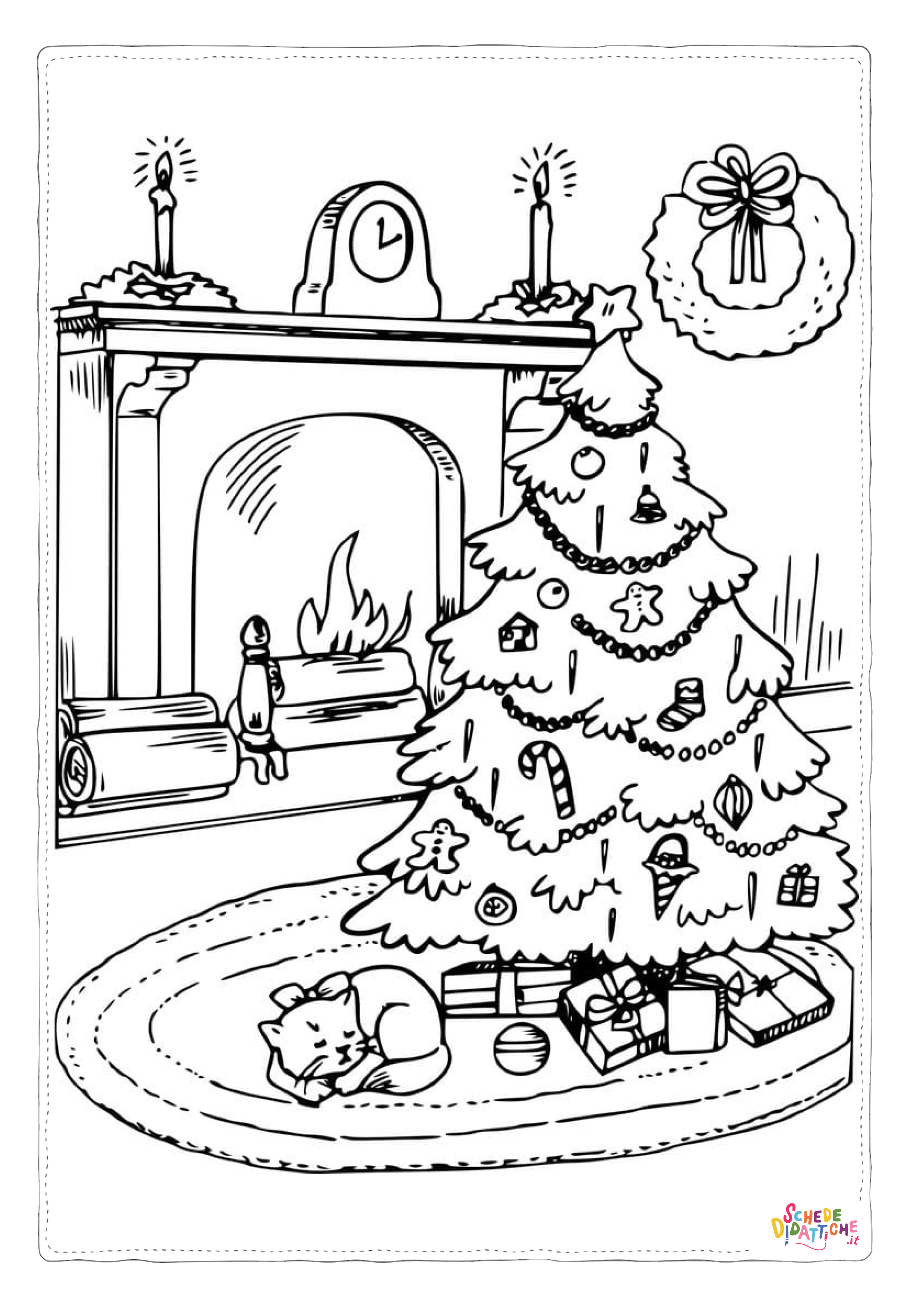 Disegno di albero di Natale da stampare e colorare 160